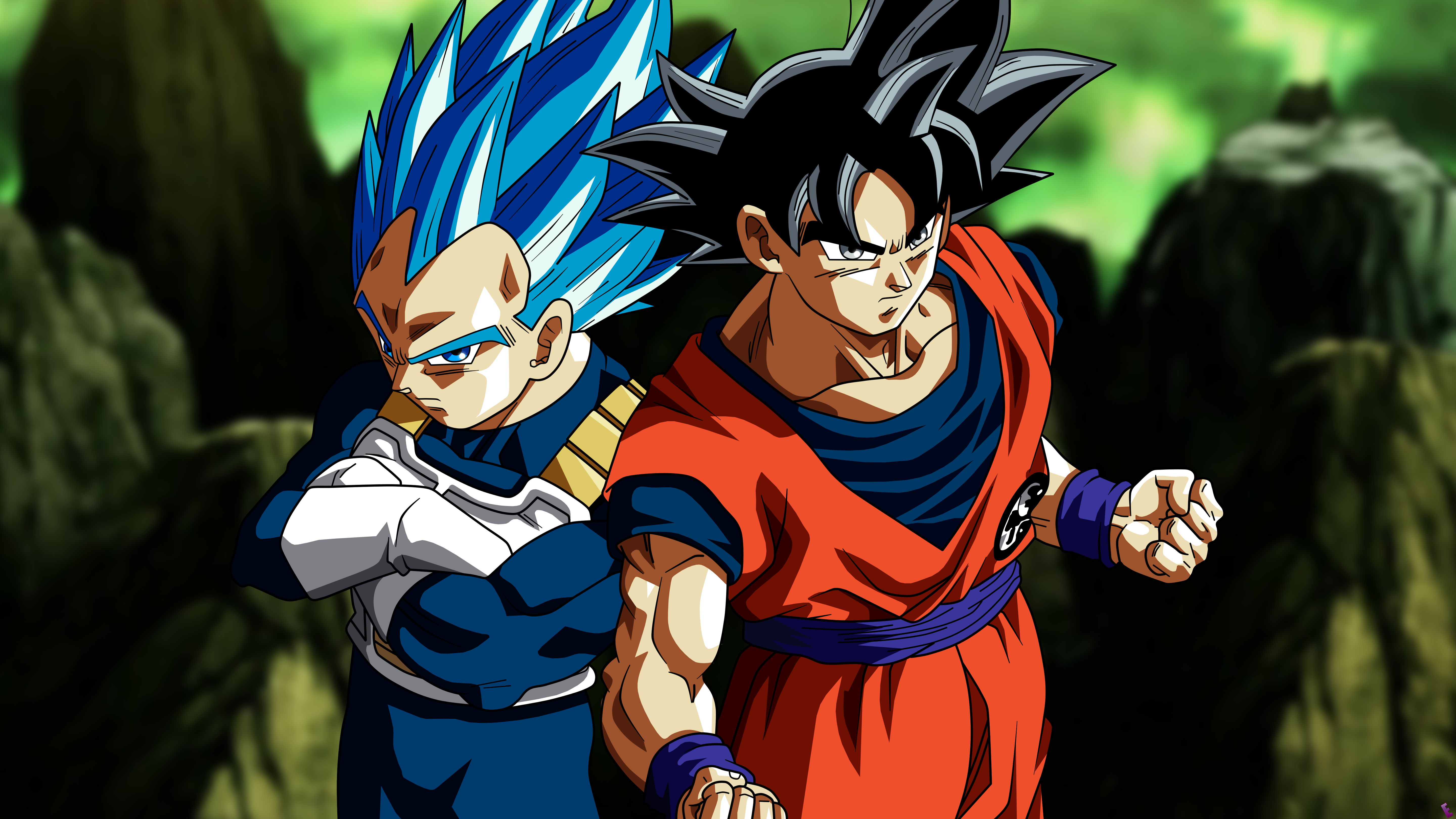 Son Goku Vegeta Dragon Ball Super Super Saiyan Blue Ultra Instict Dragon Ball 5760x3240