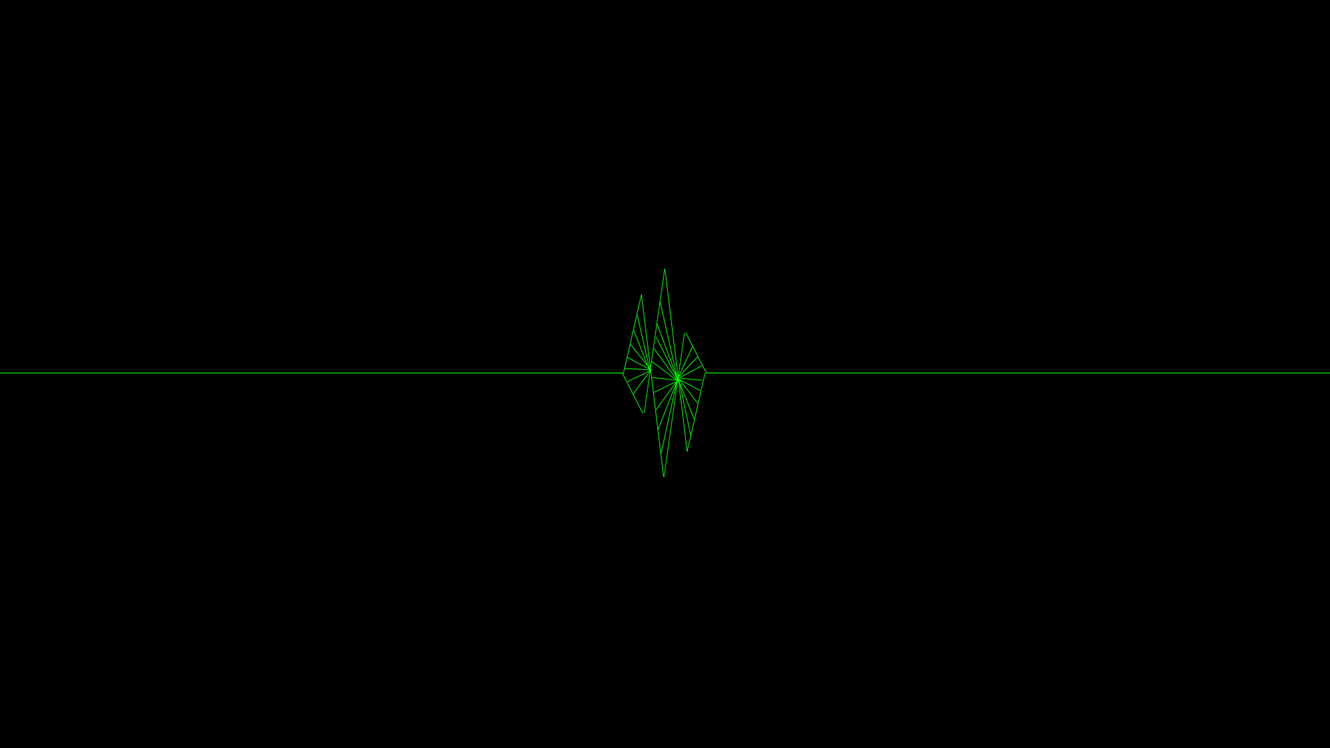 Minimalism Green Black Sound Ekg 1920x1080