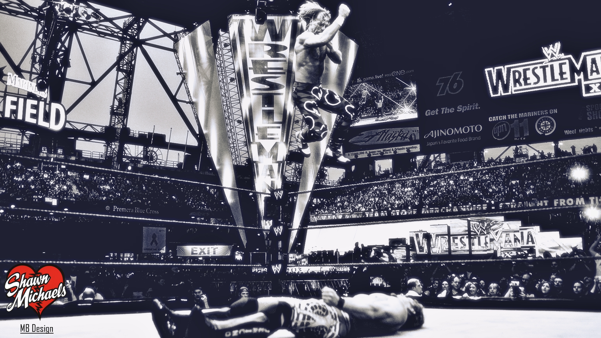 WWE Monochrome Men Shawn Michaels Wrestlemania Wrestling 1920x1080