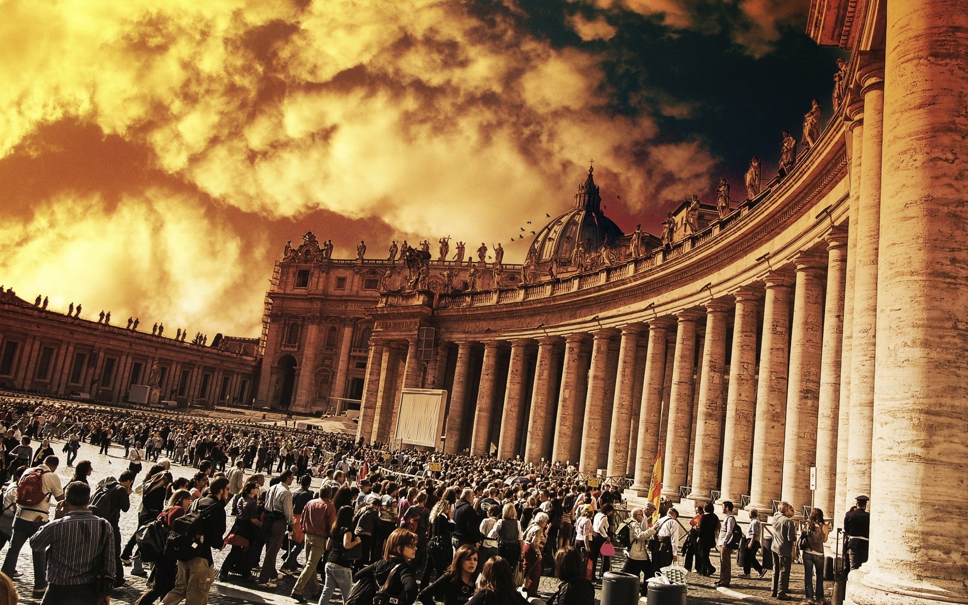 Religious Vatican City People Rome Sky 1959x1224