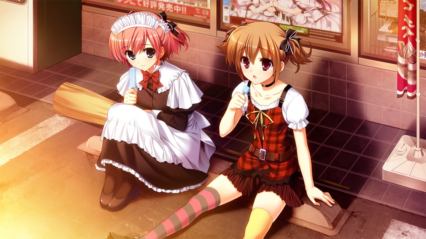 Anime Girls Anime Mismatched Socks Grisaia No Kajitsu 1400x788