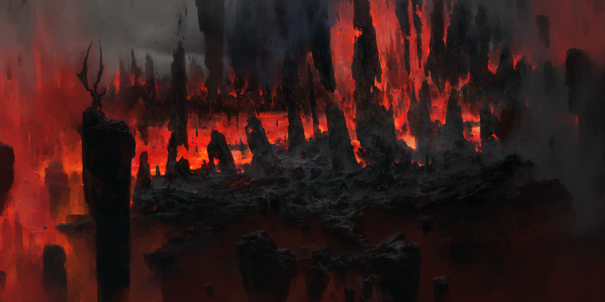 Hell Fire Ash Devil Lava Rocks 2000x1000