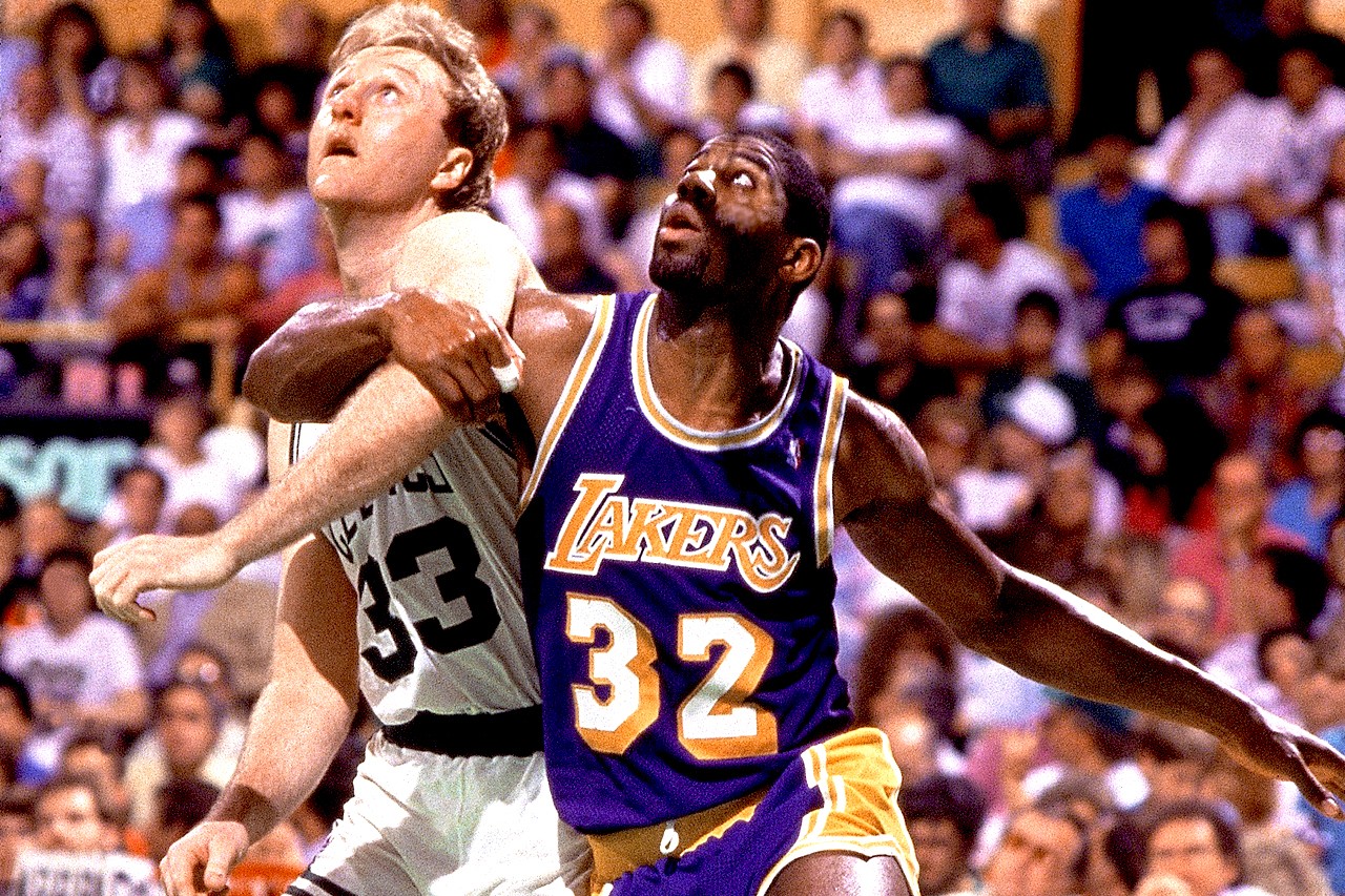 NBA Basketball Larry Bird Boston Celtics Boston Magic Johnson Los Angeles Los Angeles Lakers Sport M 1280x853