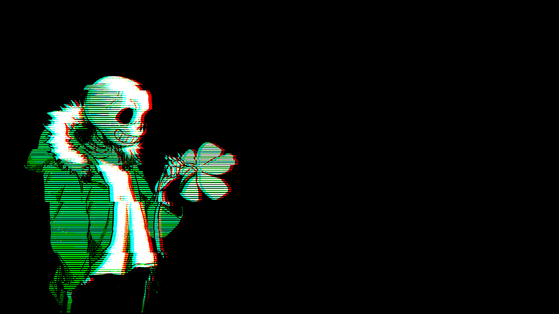 Undertale Sans Chromatic Aberration Glitch Art Simple Background Hoods Skeleton 1920x1080