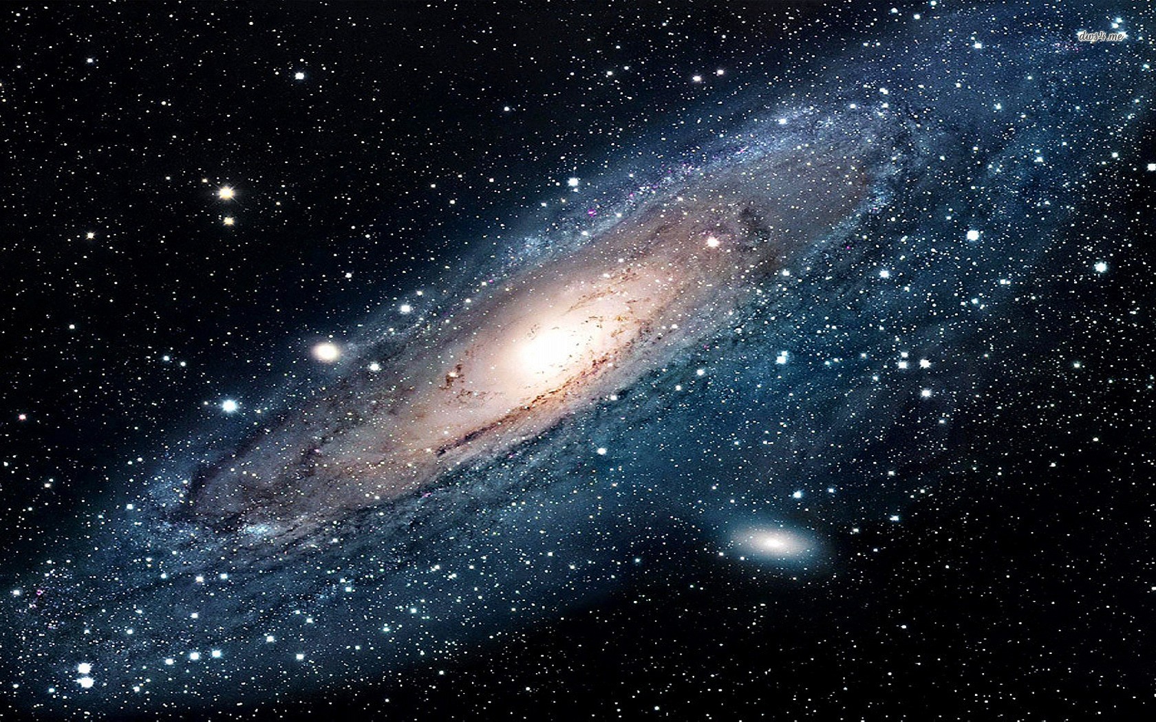 Space Nebula Galaxy Stars Messier 31 Messier 110 1680x1050