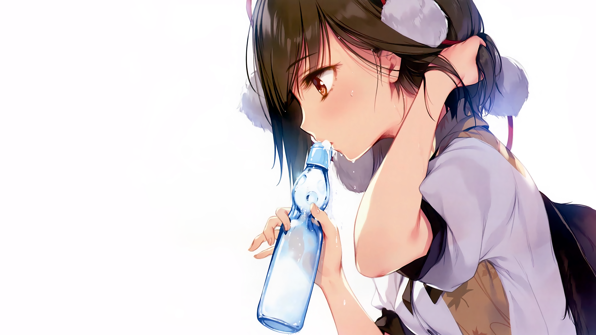 Anime Girls Bottles Brunette Ke Ta Touhou Shameimaru Aya 2080x1170