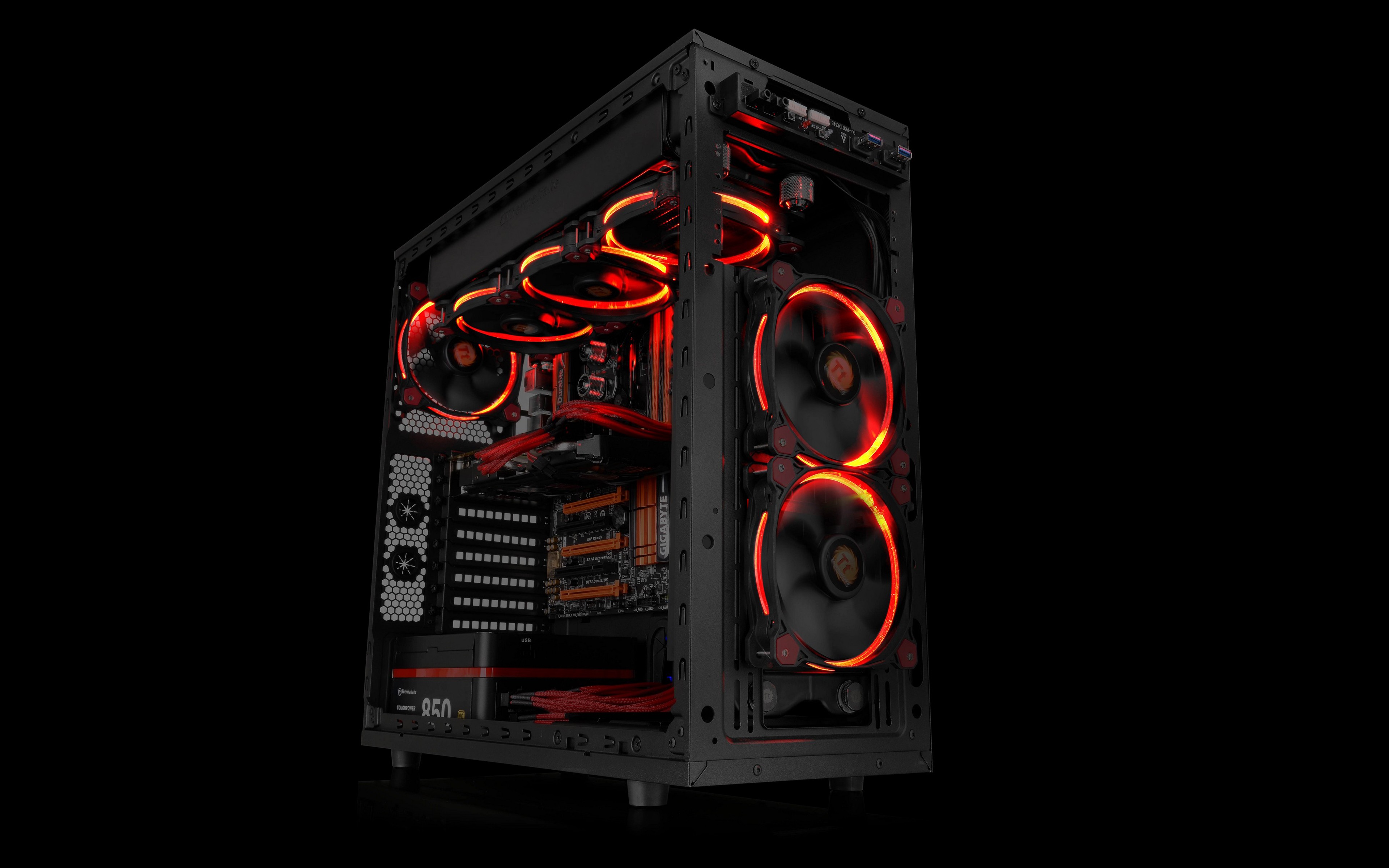 PC Gaming Computer PC Cases Technology Gigabyte Hardware Simple Background 3840x2400