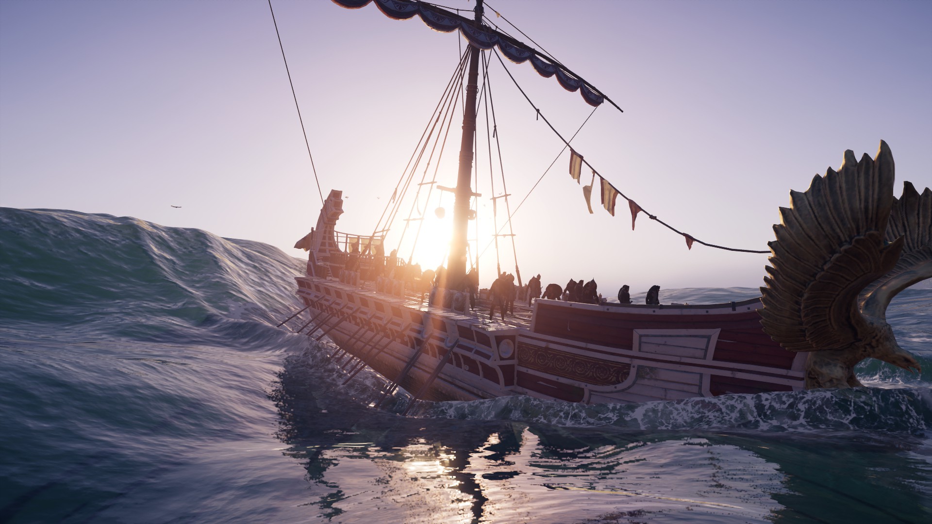Assassins Creed Alexios Assassins Creed Odyssey Ship Water Sun Rays