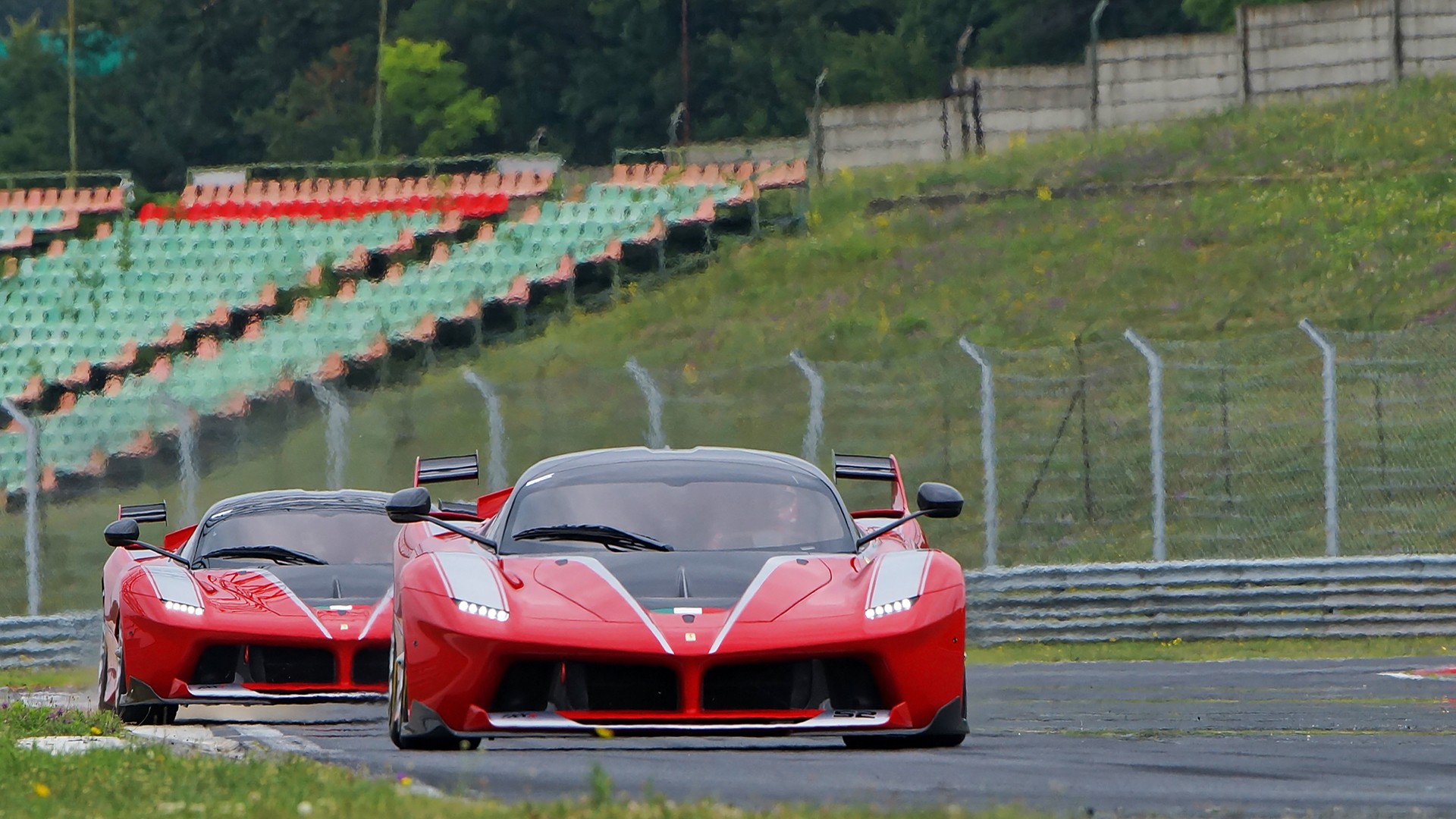 Car Ferrari FXXK Racing Red Cars Vehicle Race Tracks Ferrari 1920x1080