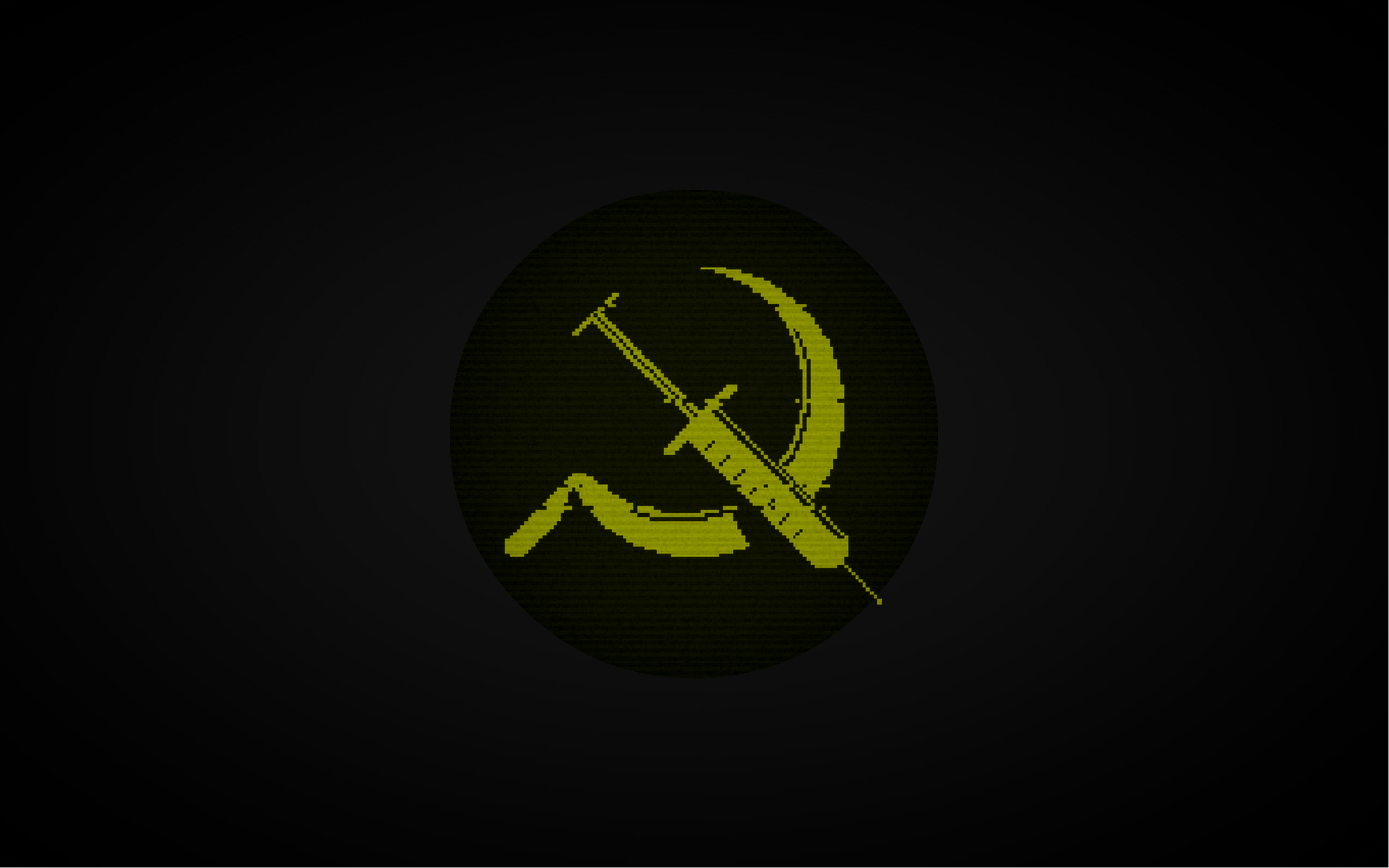 Black Background USSR Minimalism Video Games Pixels Simple Background Syringe Hammer And Sickle Yell 2560x1600