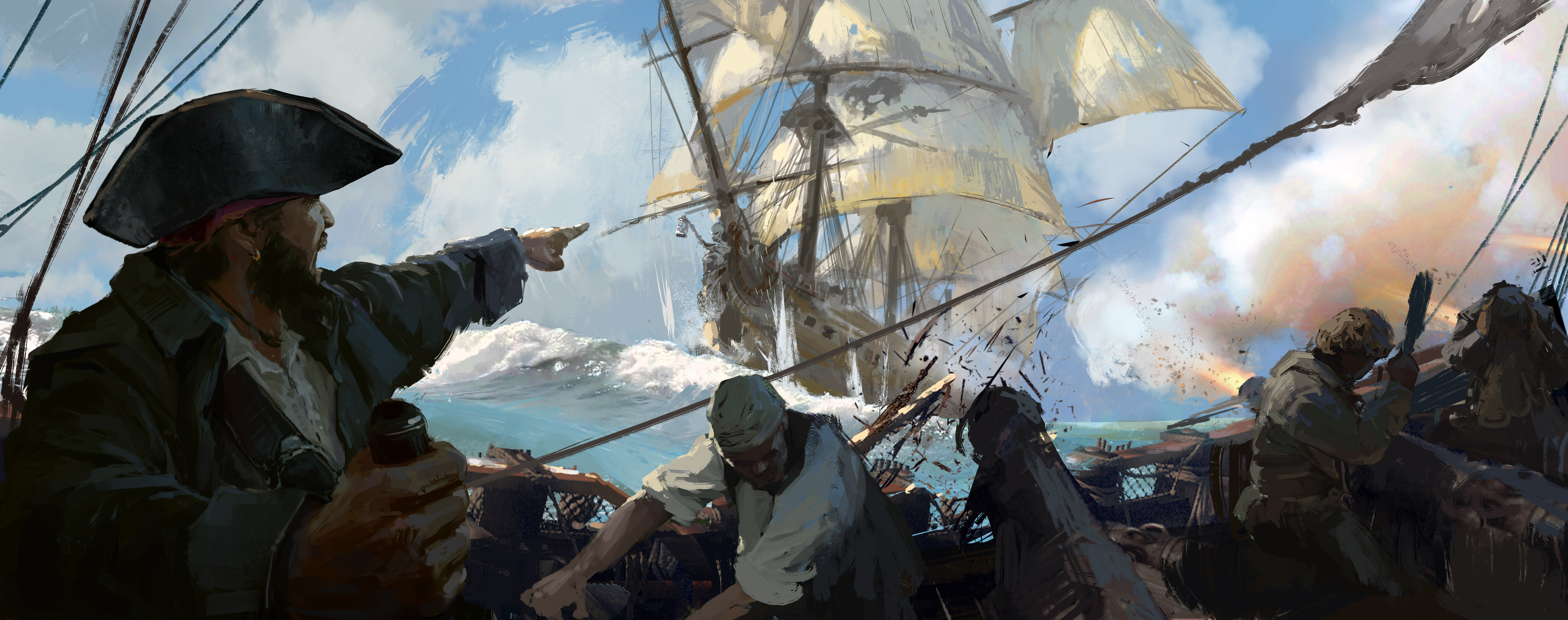 Pirate Ship Pirate 6496x2571