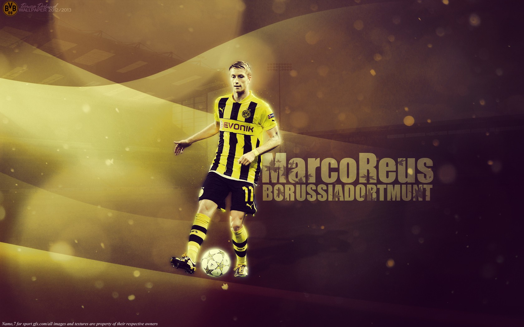 Marco Reus Borussia Dortmund Soccer BVB Bundesliga 1680x1050