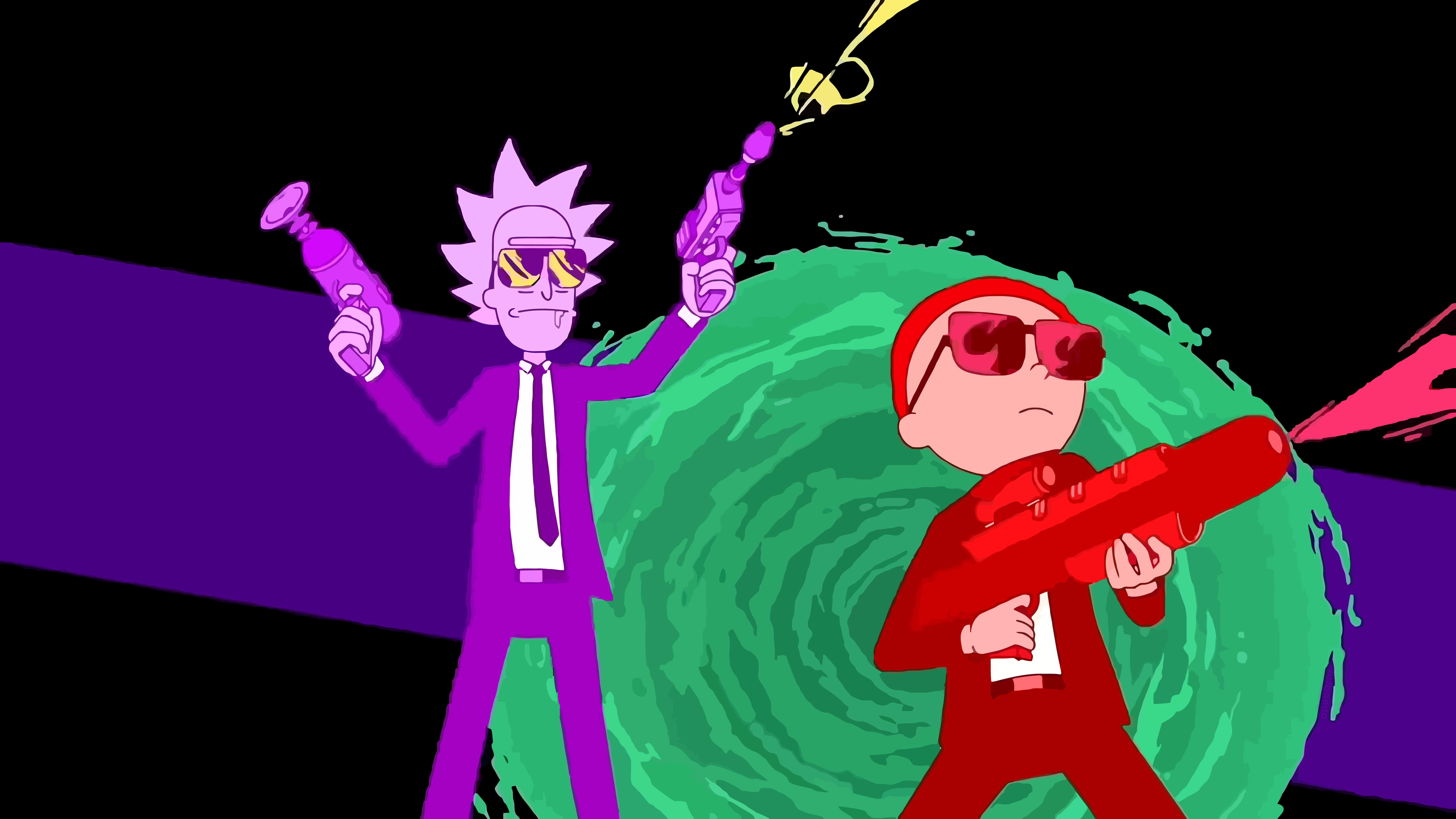 Rick And Morty Run The Jewels Vector Graphics 8000x4500