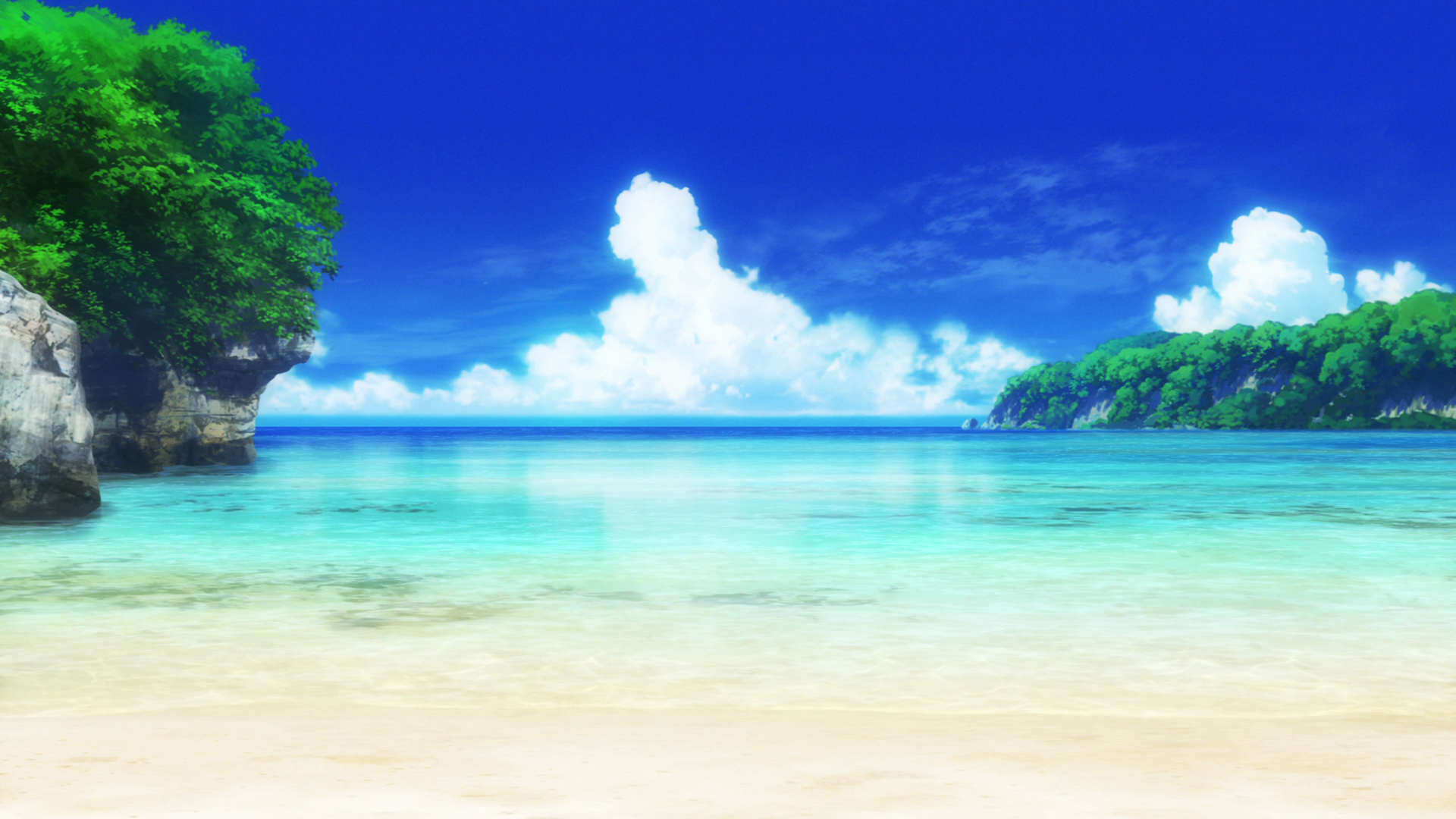 Beach, pretty, scenic, cg, bonito, sweet, nice, sand, anime, beauty,  scenery, HD wallpaper | Peakpx