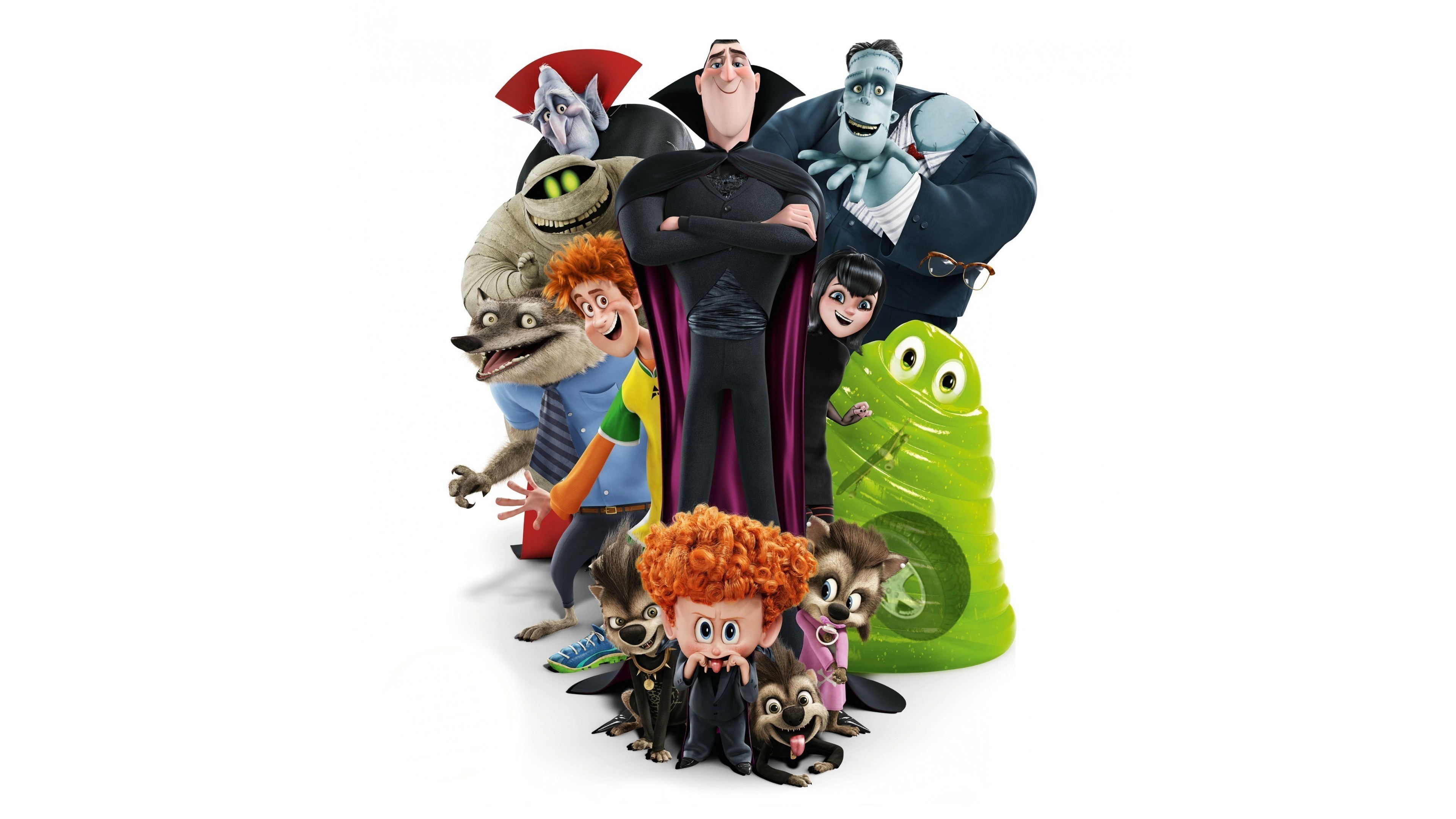 Hotel Transylvania Animation White Background Frontal View 3840x2160