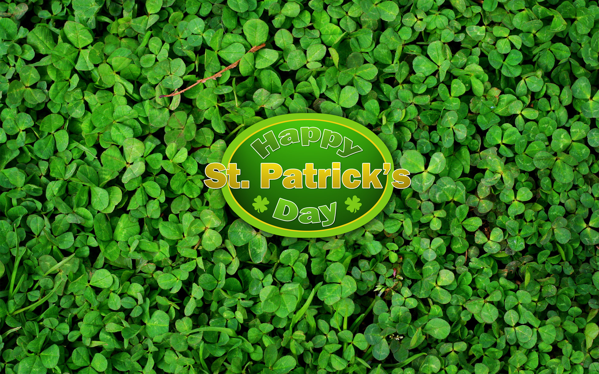 St Patricks Day Clover Green 1920x1200