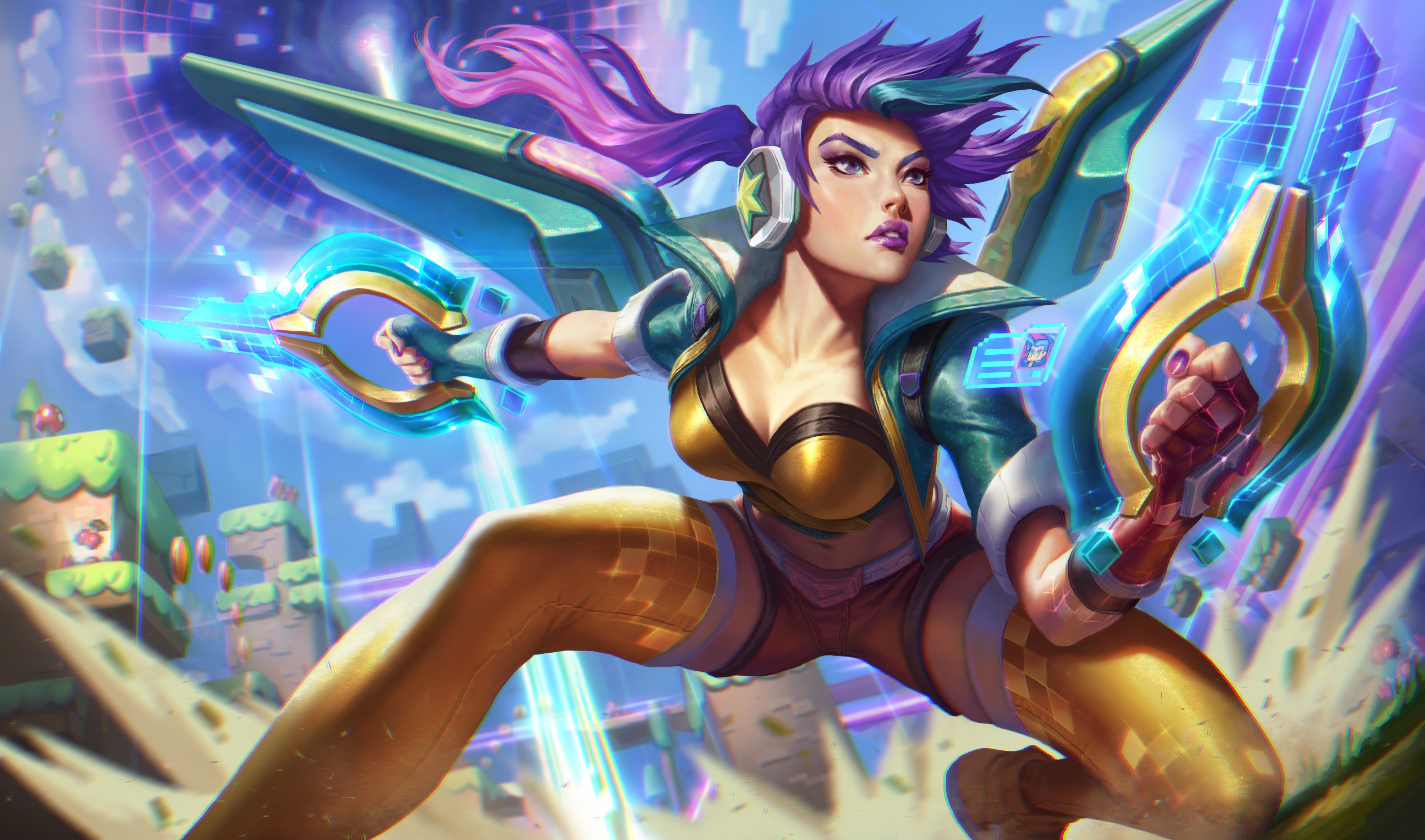 Arcade Arcade Skins League Of Legends Kaisa ADC Splashes Video Game Art Video Games Gaming Series Ar 4096x2416