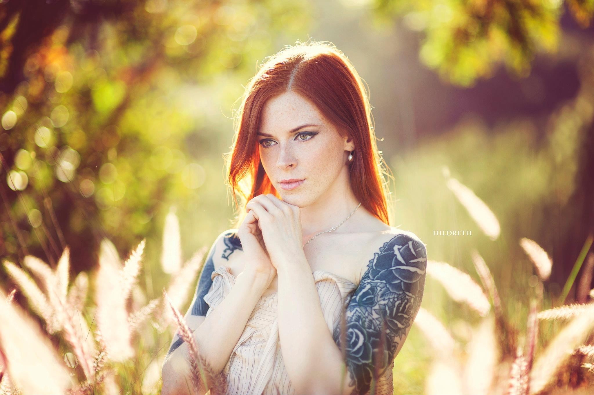 Redhead Tattoo Charles Hildreth Women Women Outdoors Model 2048x1363