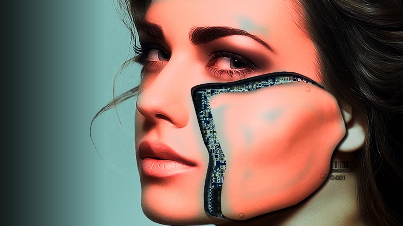 Cyber Woman Androids Robot 1366x768