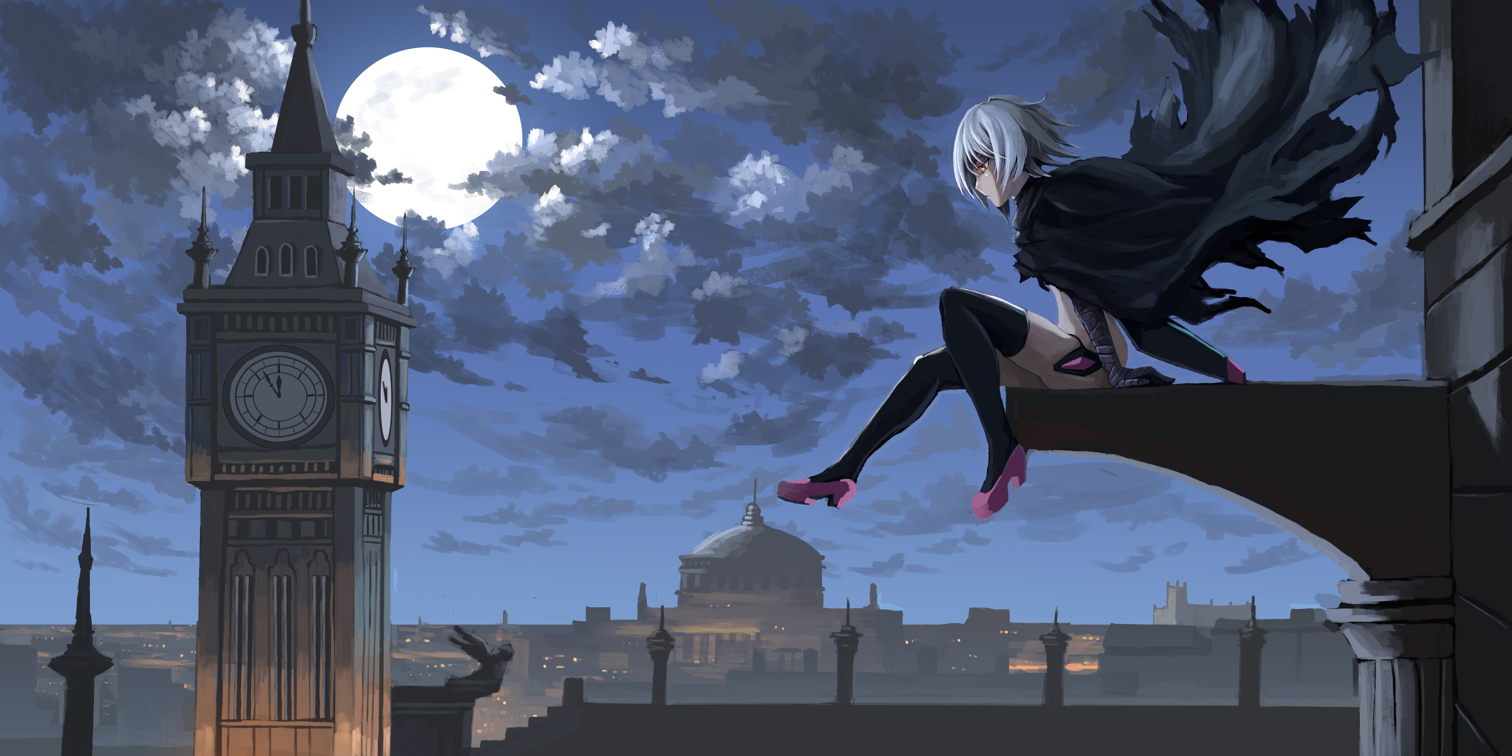 Fate Apocrypha Assassin Of Black Jack The Ripper Fate Apocrypha Fate Series Big Ben London Night 4961x2480