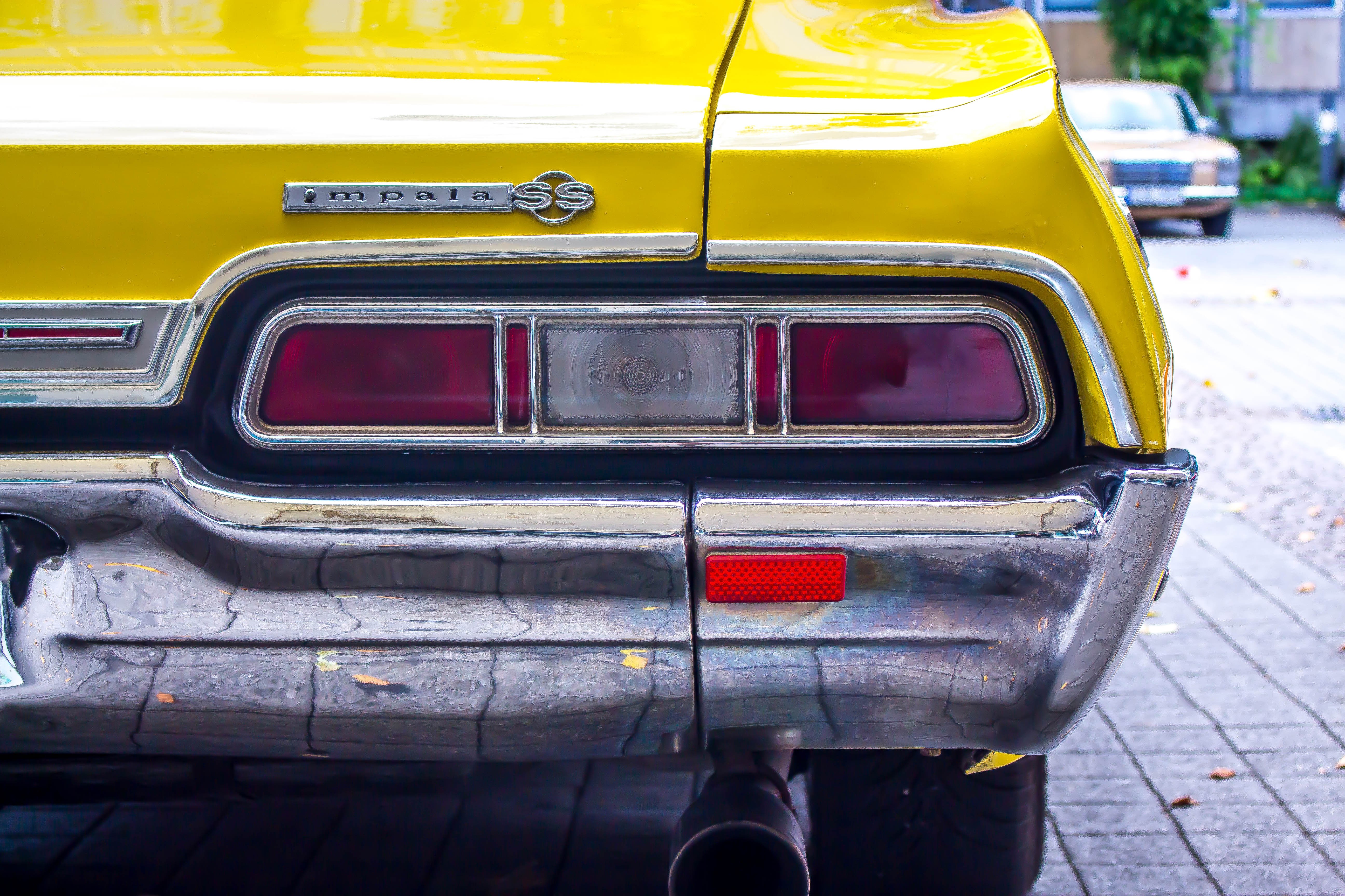 Car Chevrolet Impala SS Closeup Chevrolet Impala Taillights Yellow Cars Chrome 5184x3456