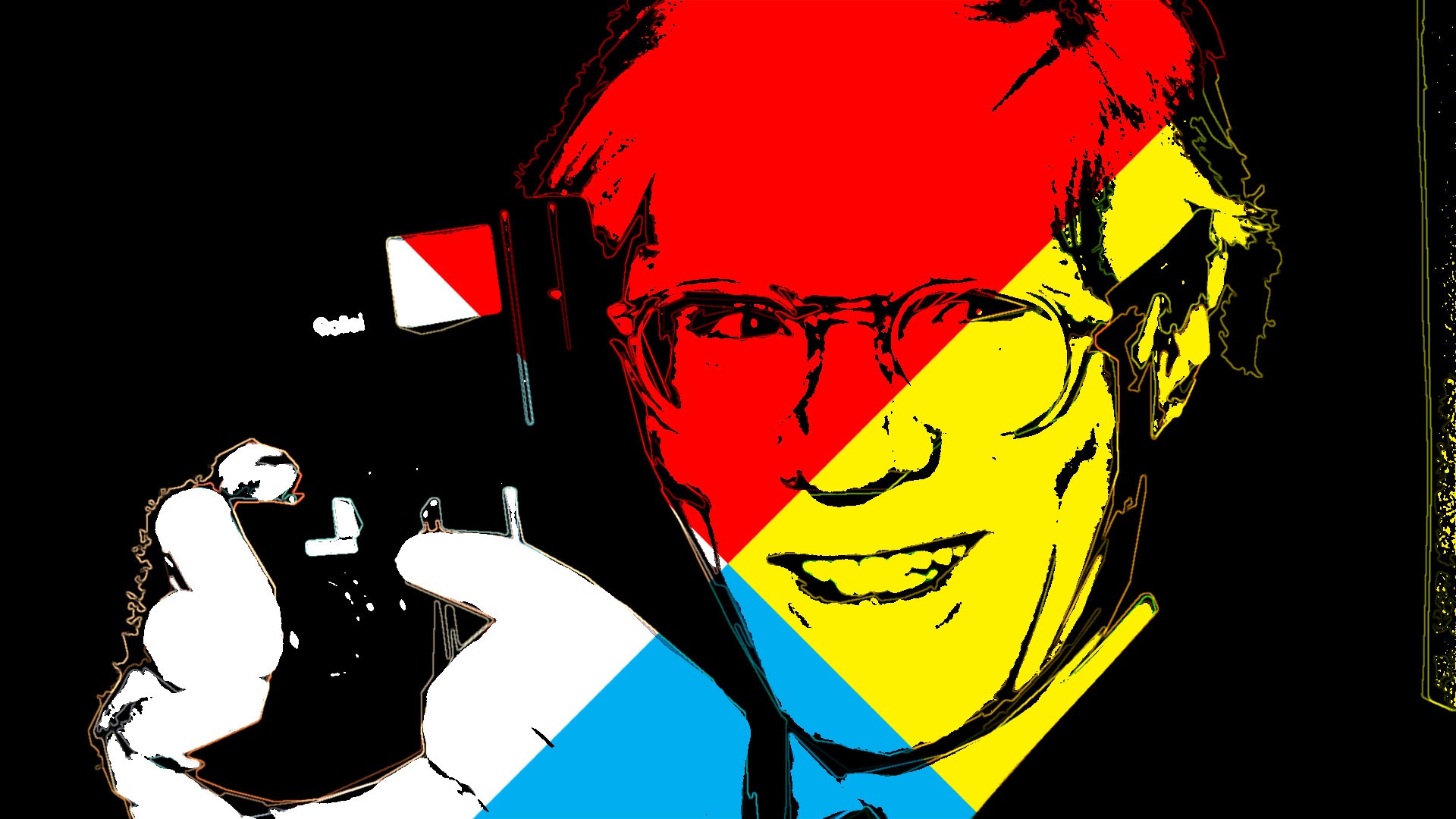 Andy Warhol Digital Art Celebrity Artwork Red 1920x1080
