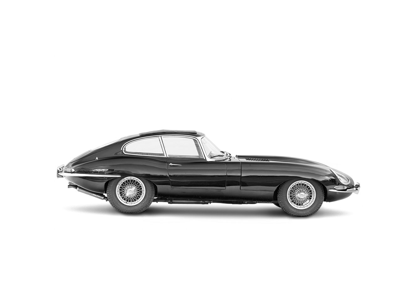 Car Jaguar E Type White Background Vehicle Black Cars 1280x960