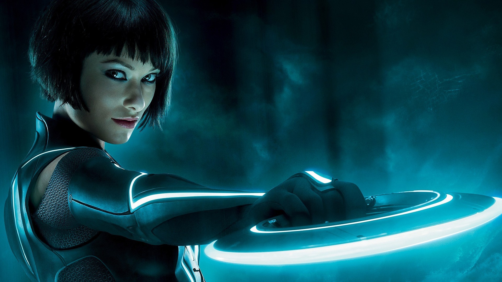 Tron Movies Women Olivia Wilde Olivia Wilde Tron Legacy Quorra Science Fiction Movie Poster 2011 Yea 1920x1080