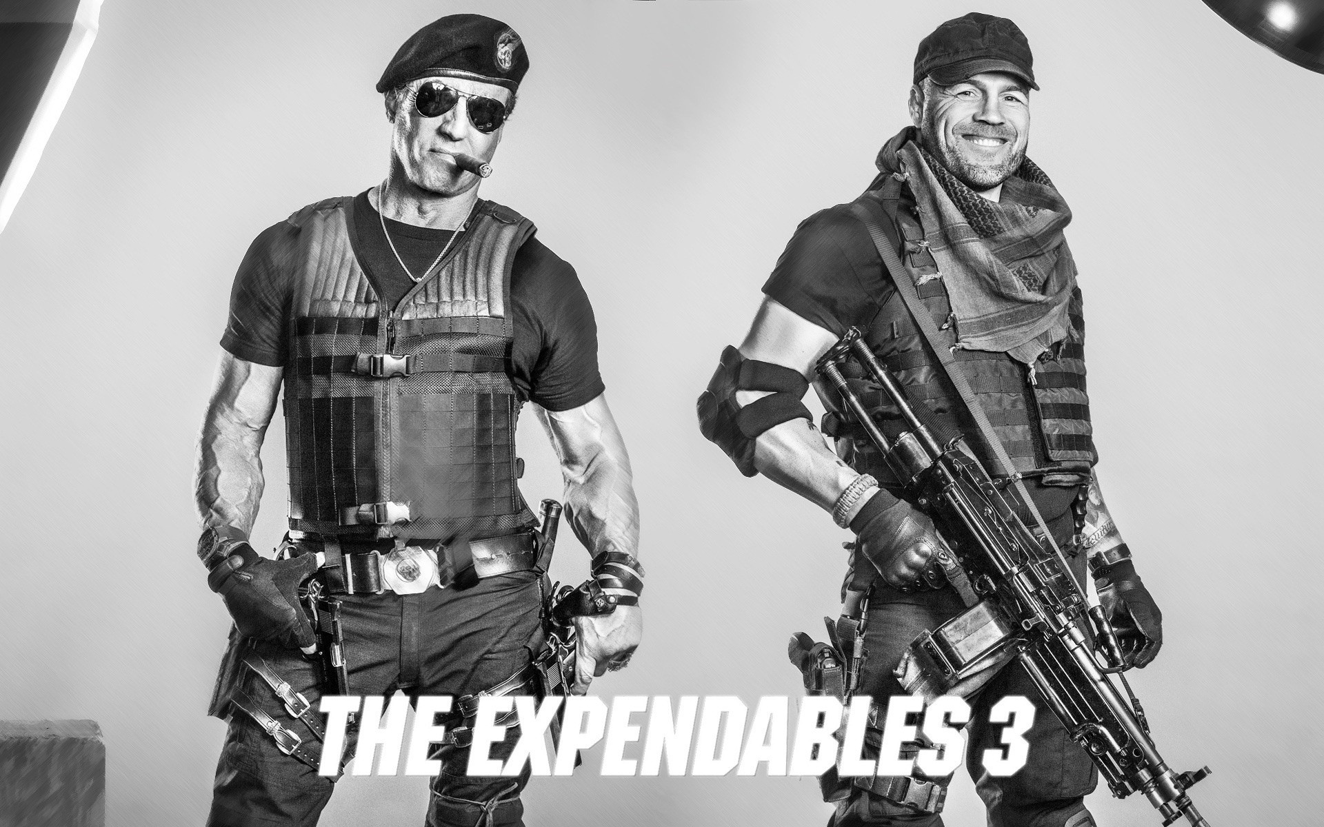 The Expendables 3 Monochrome Sylvester Stallone The Expendables Movies Cigars 1920x1200
