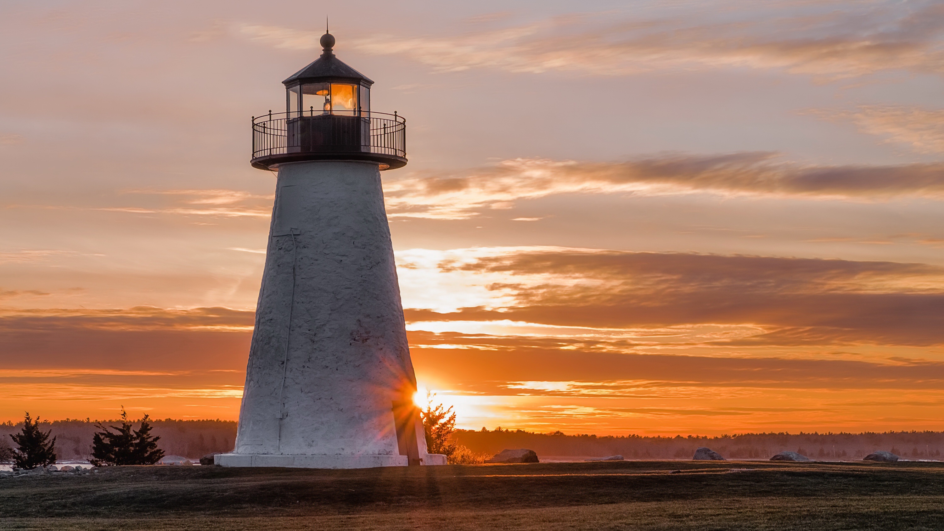 USA Massachusetts Sky Sunlight Lighthouse 3000x1688