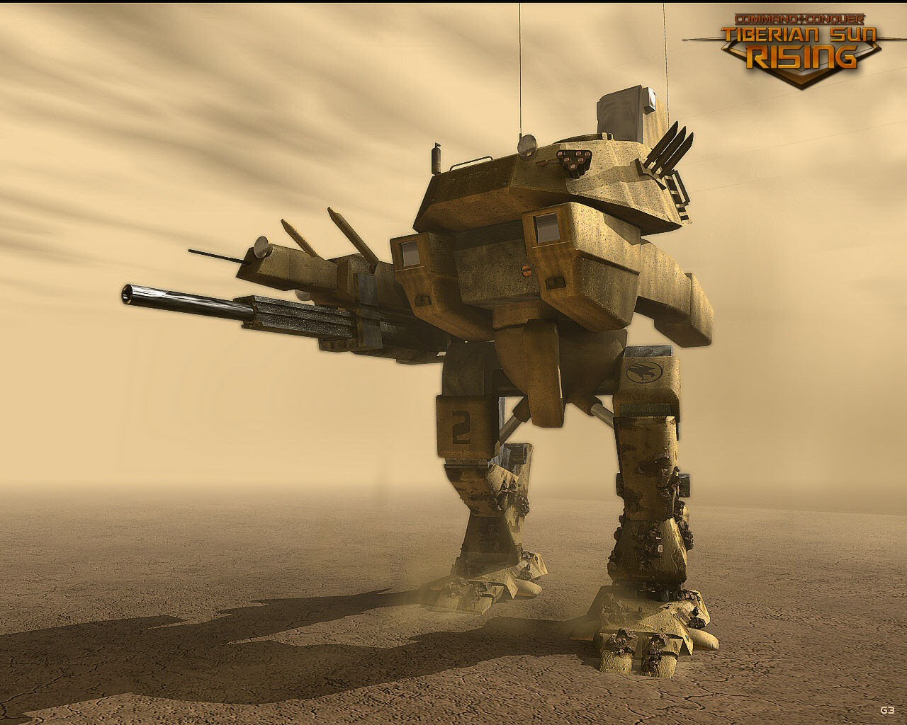 Command And Conquer Command Conquer Command Conquer Tiberian Sun Titan Mech Robot Desert Tiberium Vi 1280x1024