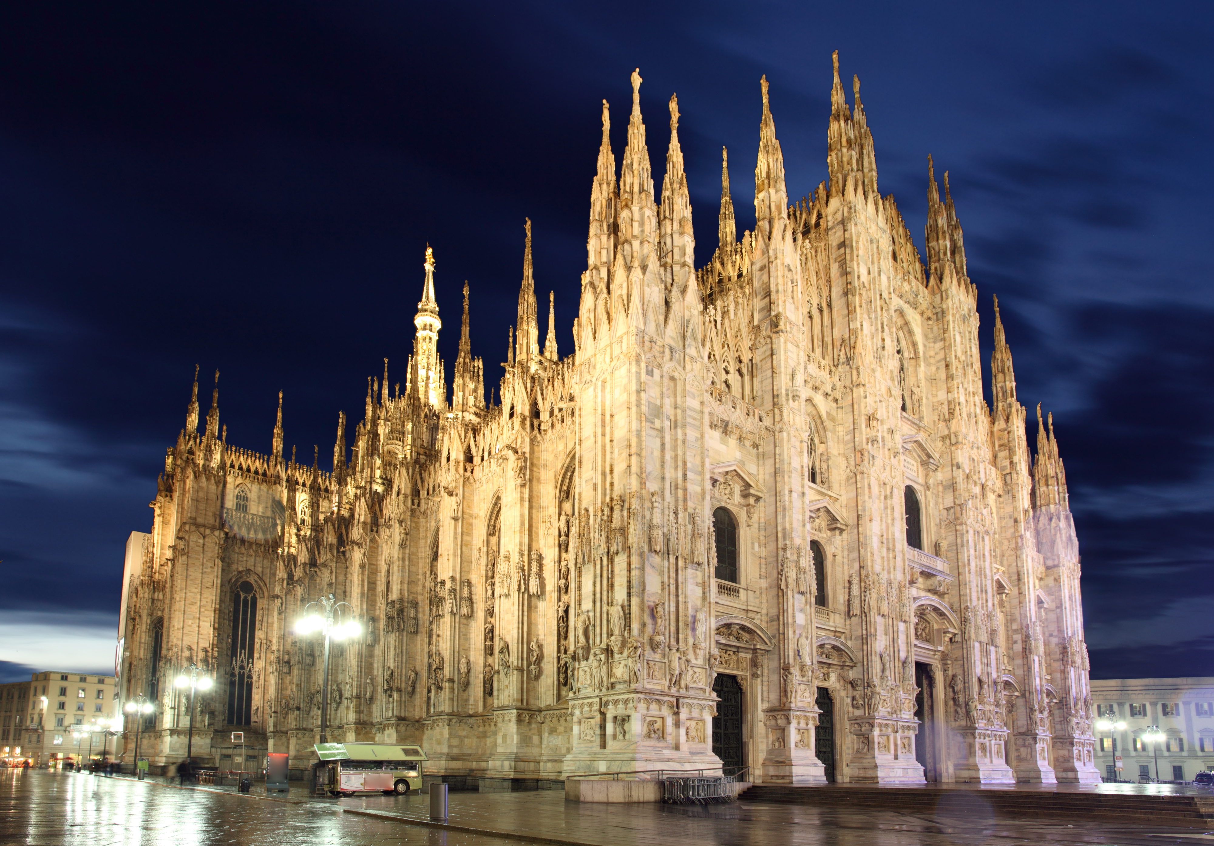 Milan Cathedral Cathedral Italy Monument Night 4000x2786