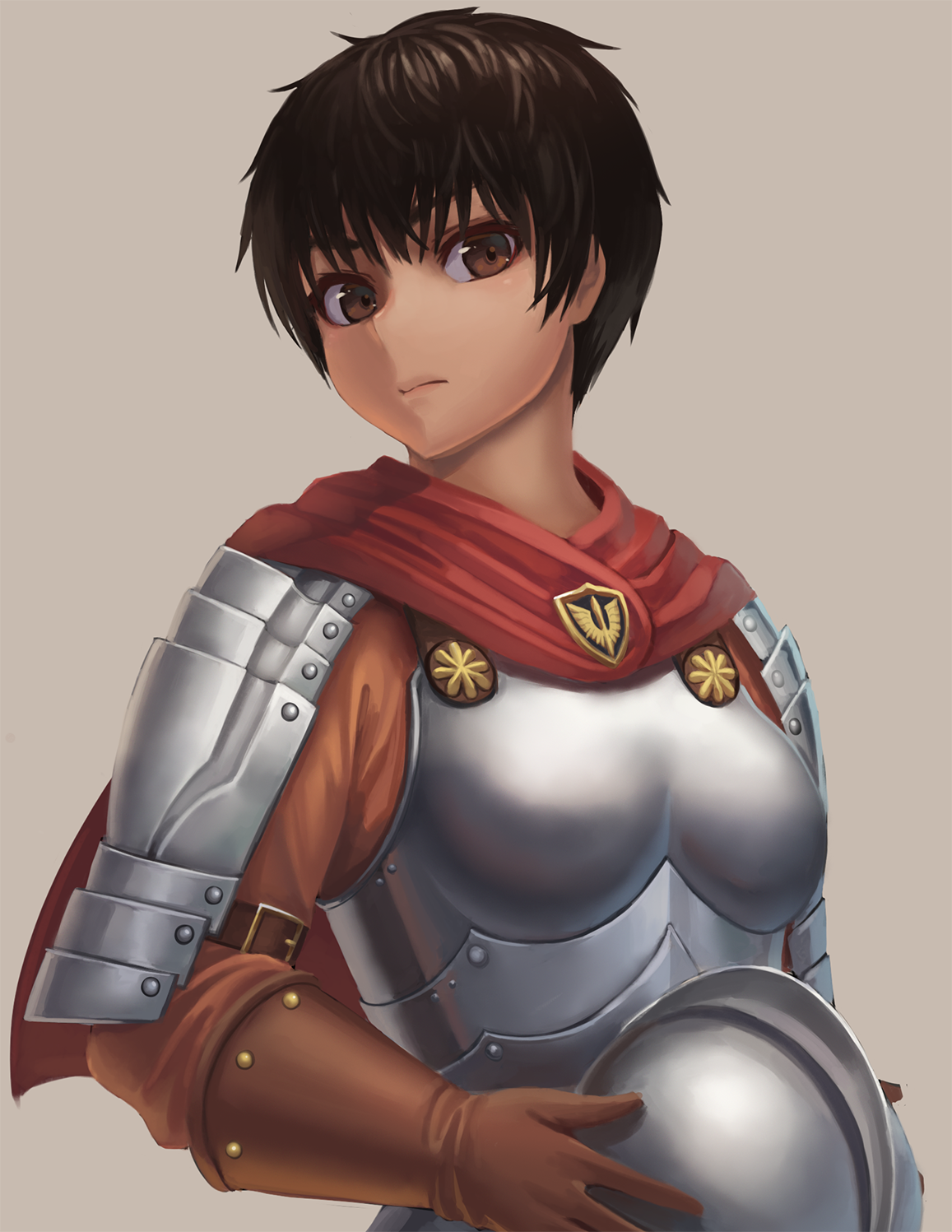 Berserk Anime Girls 2D Short Hair Brunette Female Warrior Armor Casca Brown Eyes Looking At Viewer V 1157x1497