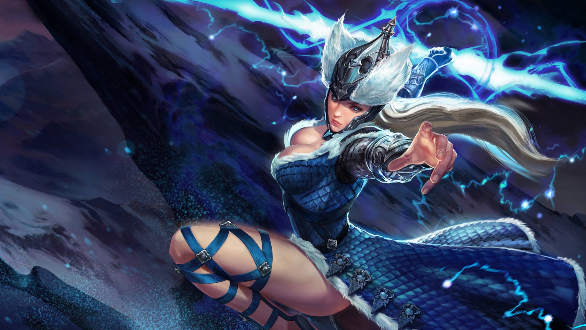 Vainglory VG Fantasy Art Fantasy Girl Warrior Helmet 1920x1080