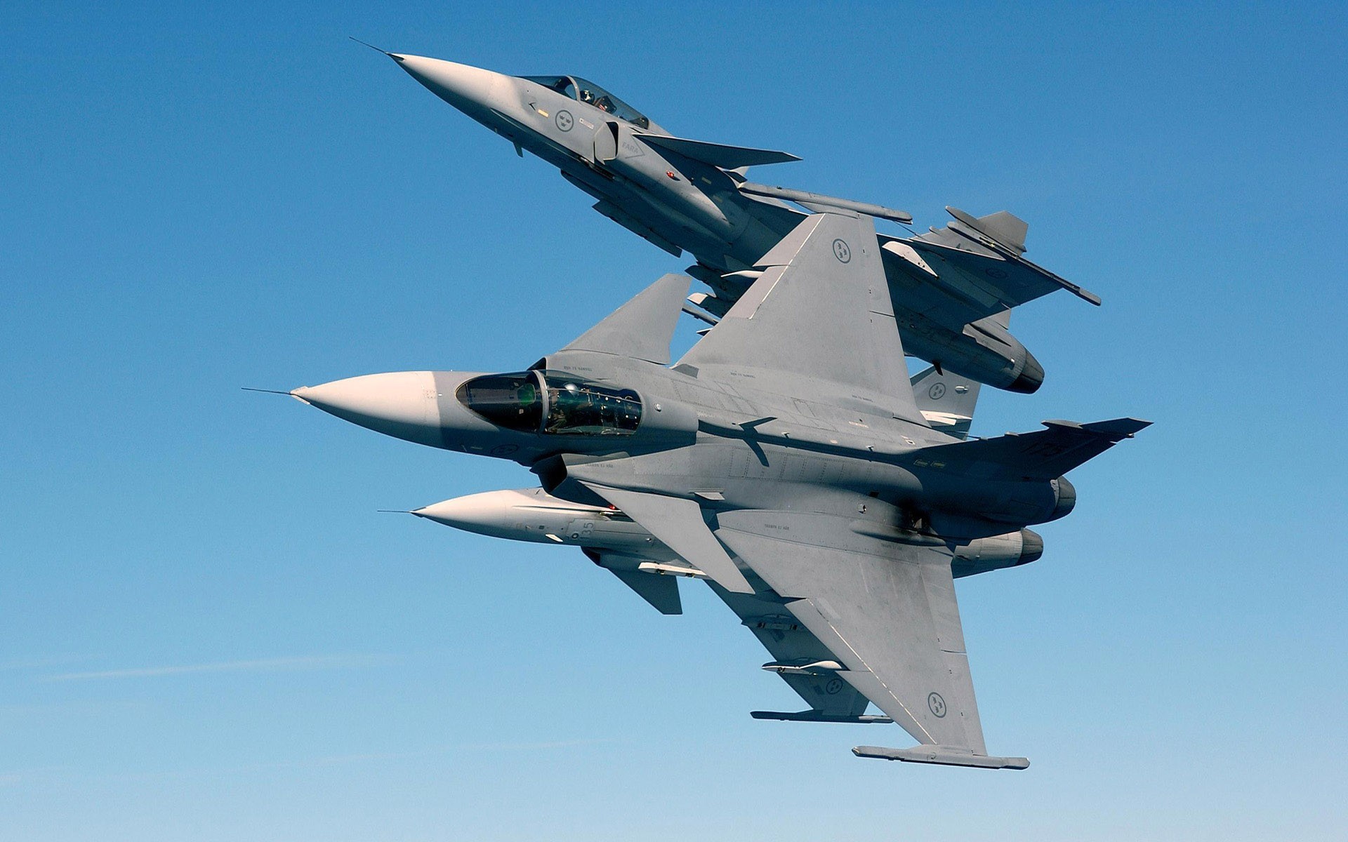 Jets JAS 39 Gripen Military Aircraft Military Aircraft Vehicle 1920x1200