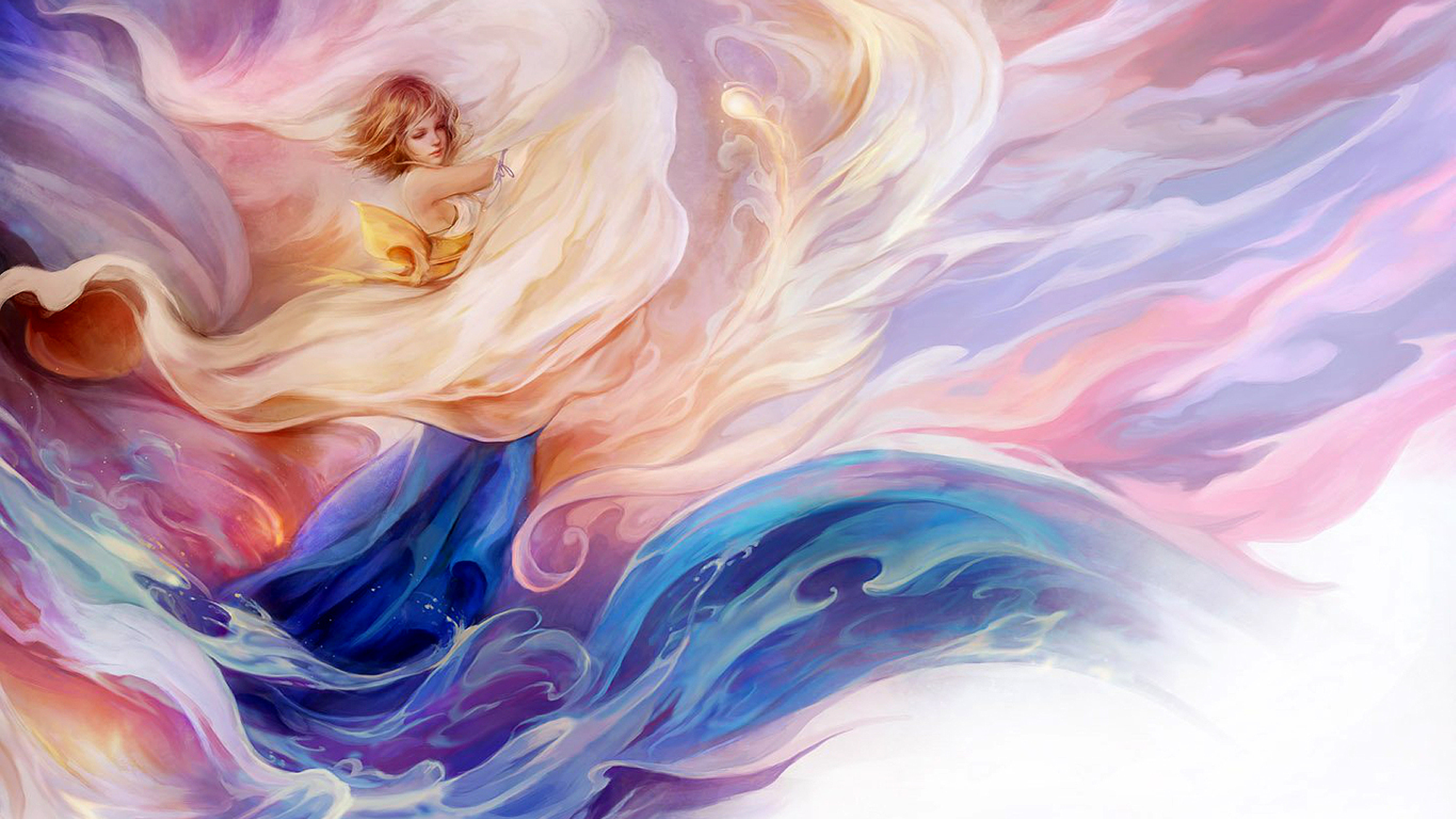 Final Fantasy X Yuna Dancing Video Game Art Video Game Characters Digital Art Water Artwork Ignatius 1920x1080