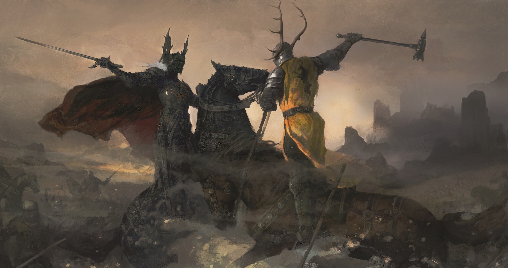 Game Of Thrones Robert Baratheon Knight Horse War Warhammer Sword 1920x1013