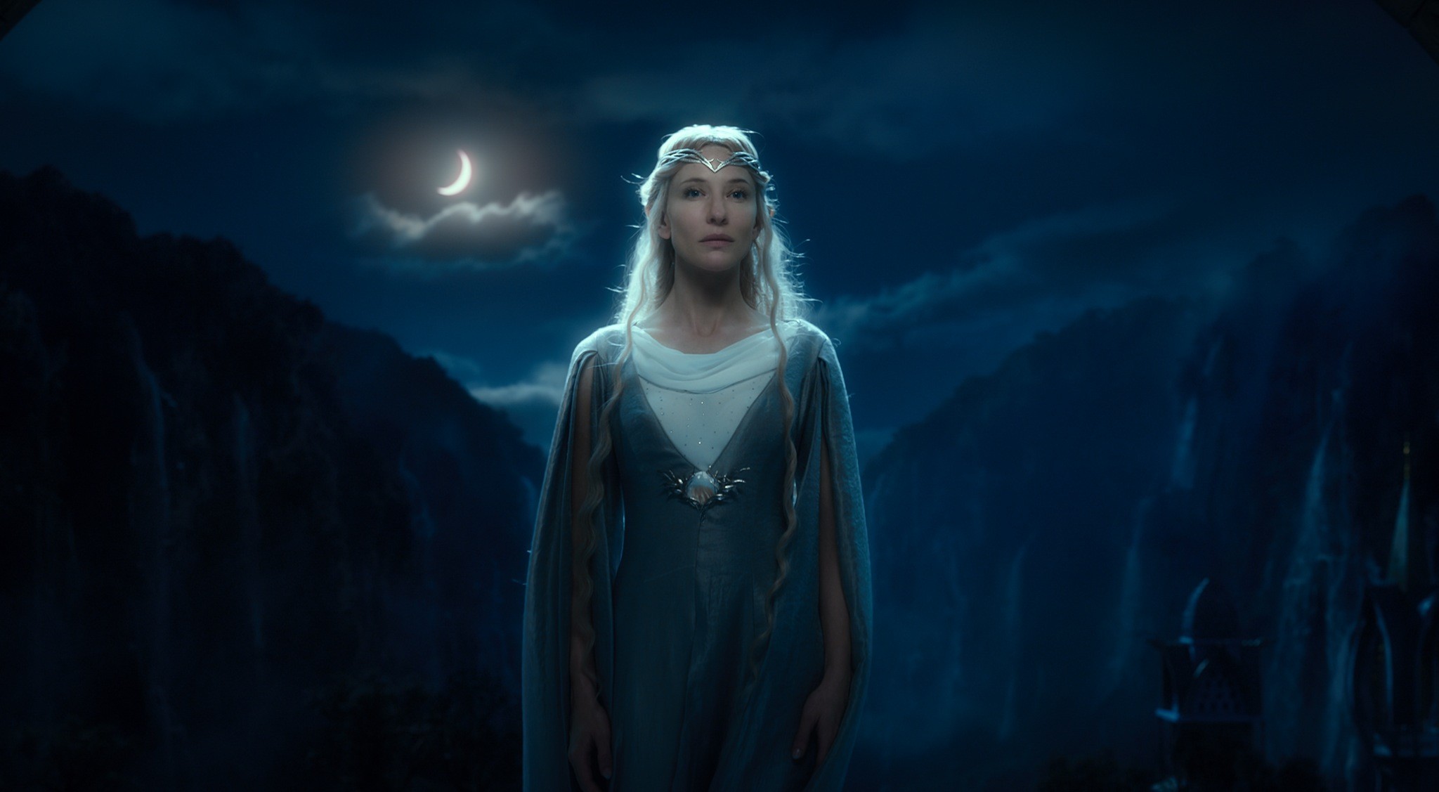 Fantasy Art Cate Blanchett Movies Movies Women Galadriel The Hobbit The Desolation Of Smaug 2048x1127