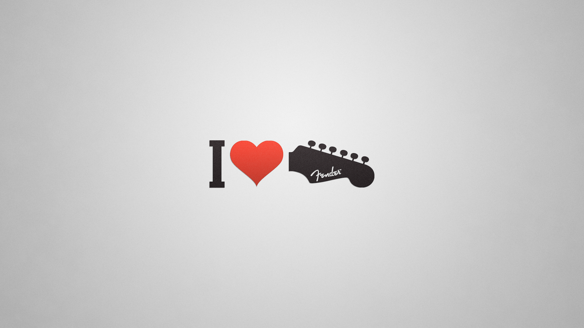 Love Fender Guitar Minimalism 1920x1080