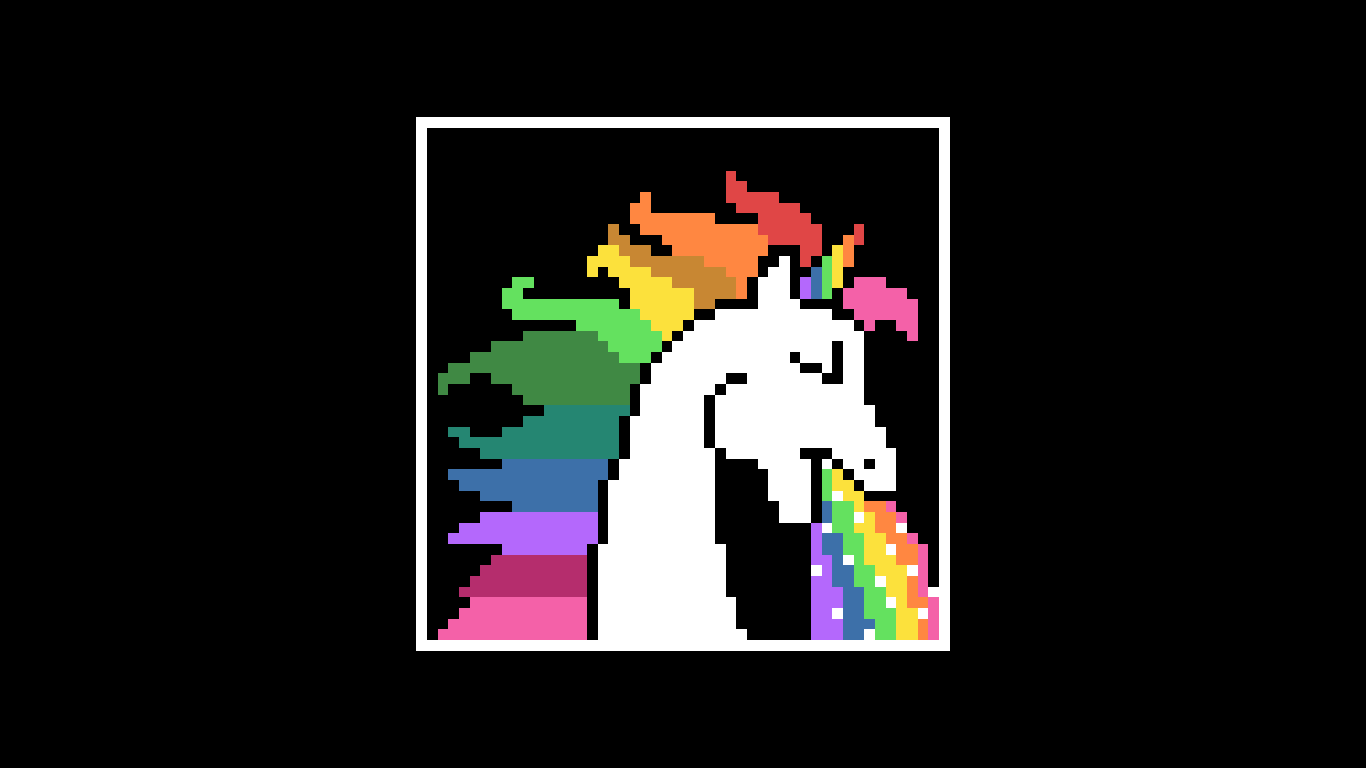 Pixel Art Pixels Unicorns Rainbows Unicorn 1920x1080