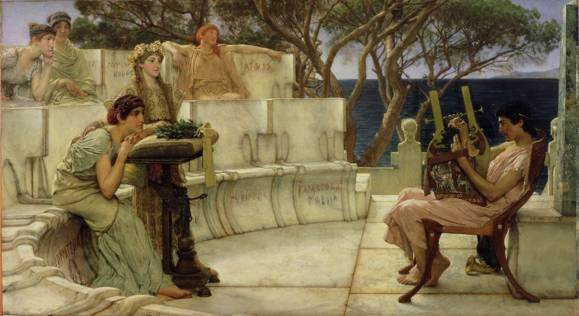Classic Art Lawrence Alma Tadema Poetry Ancient Greece 1932x1055
