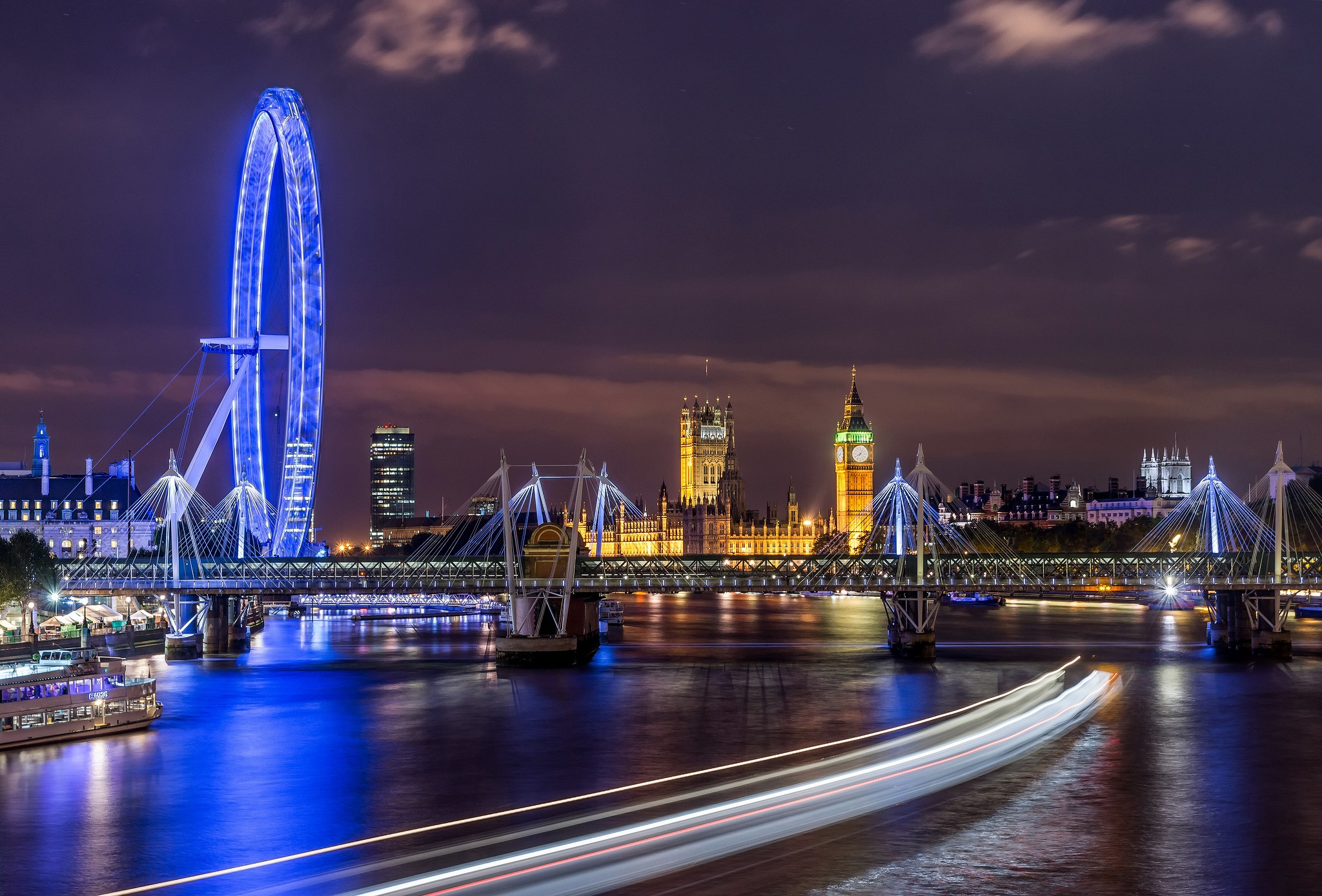 City Building London Westminster River Thames London Eye 2048x1389