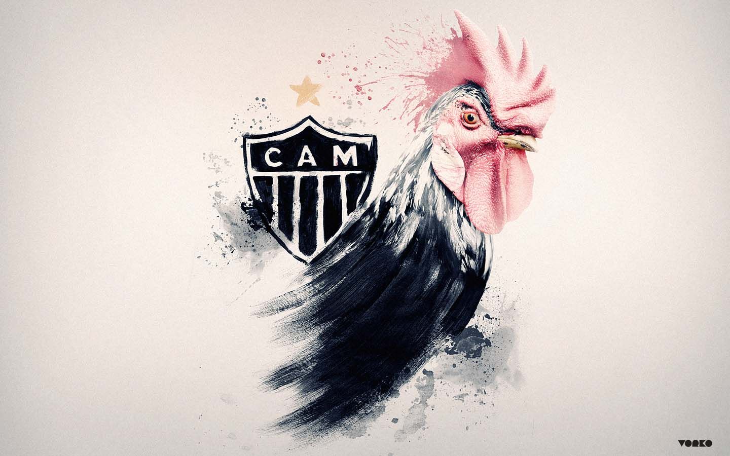 Animals Artwork Simple Background Soccer Clubs Rooster Brazil 1440x900
