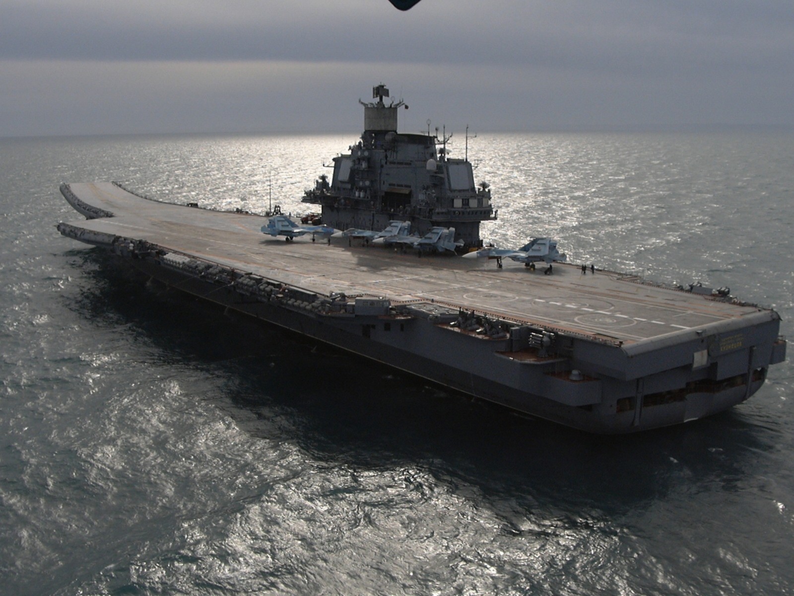 Warship Russian Navy Aircraft Carrier Military Ship Vehicle 1600x1200