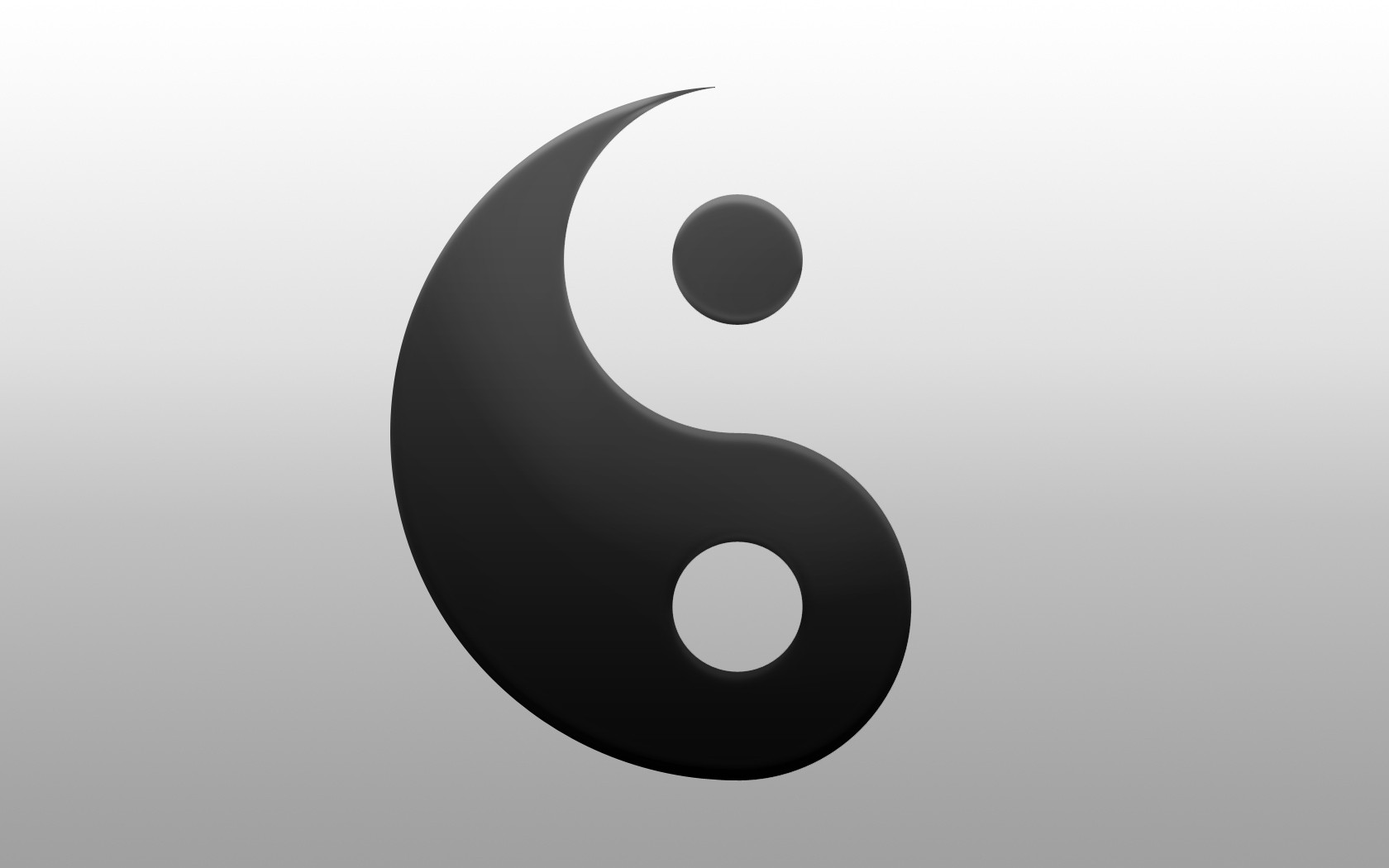 Yin And Yang Symbols Artwork Simple Background Monochrome 1680x1050