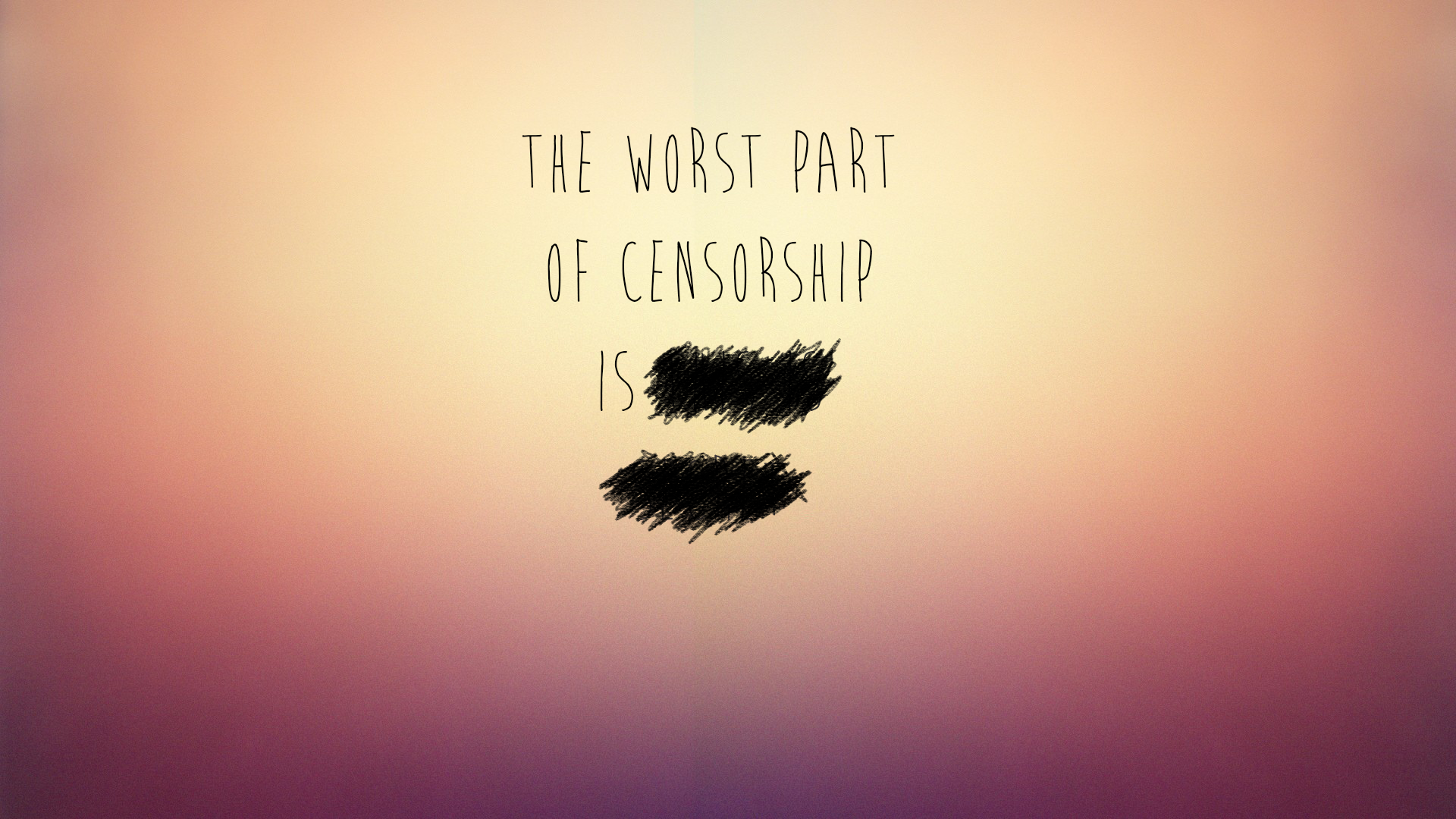 Typography Typo Censored 1920x1080