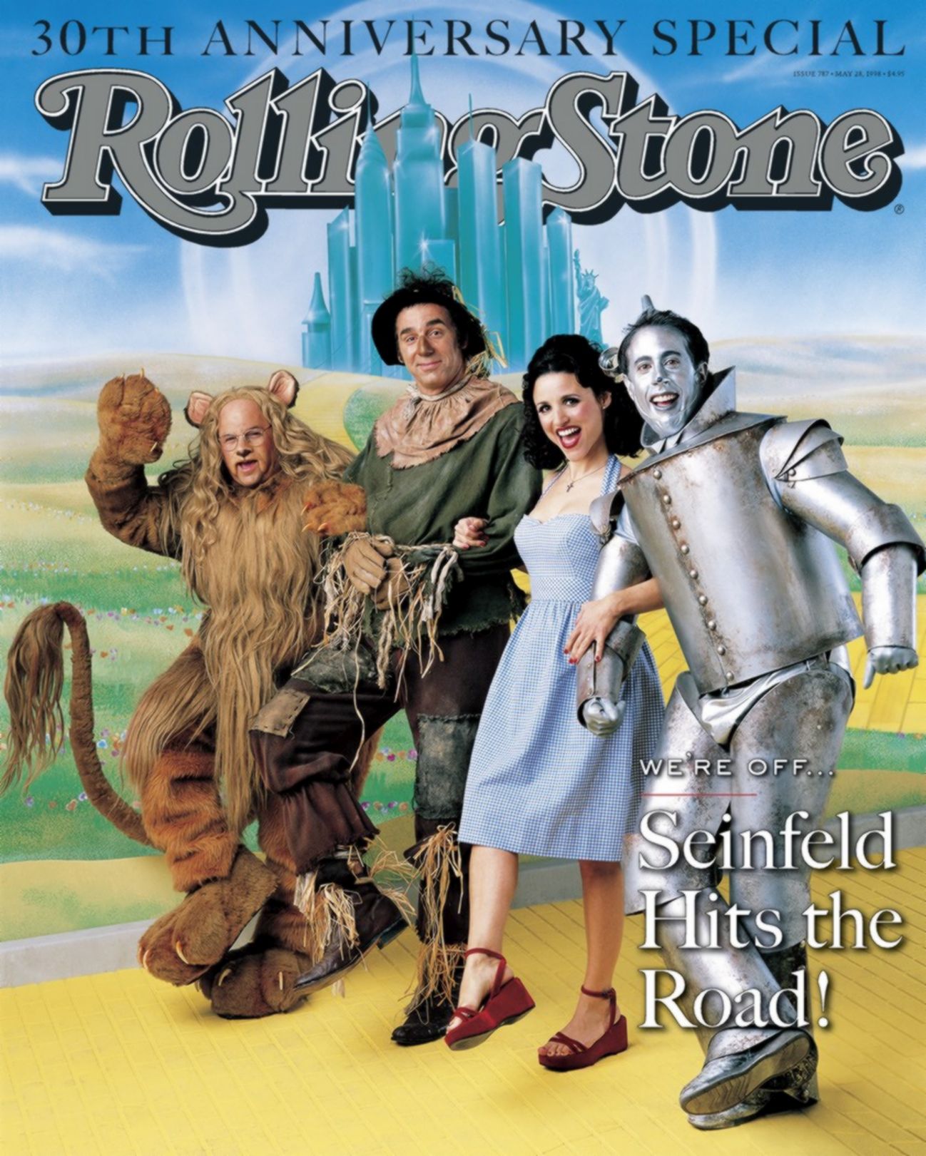 Seinfeld Magazine Cover The Wizard Of Oz Statue Of Liberty Julia Louis Dreyfus Looking At Viewer Tin 1298x1621