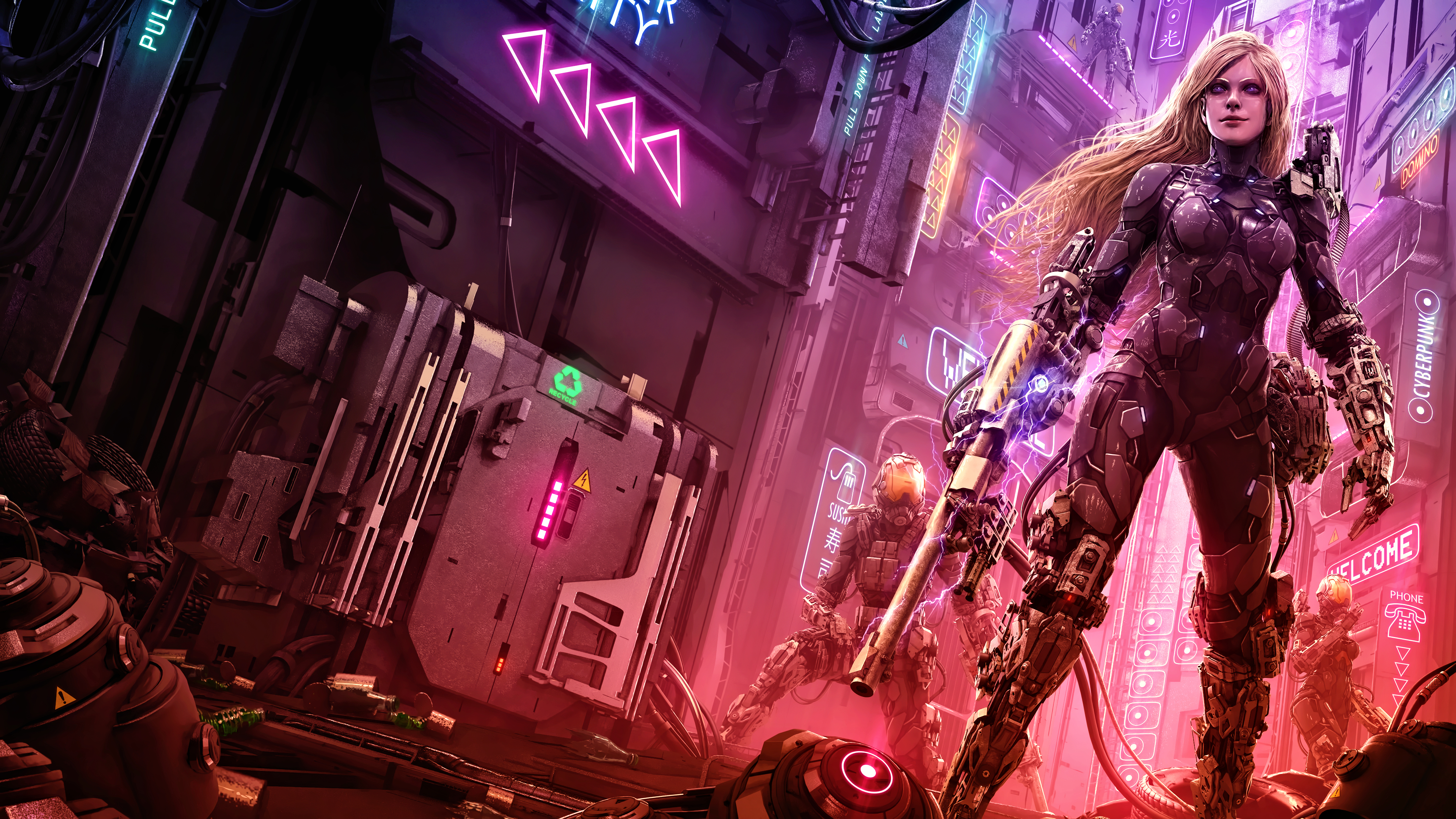 Cyber Science Fiction Digital Art Concept Art Cyberpunk Artwork Futuristic Fantasy Art Fan Art 3D PC 3840x2160
