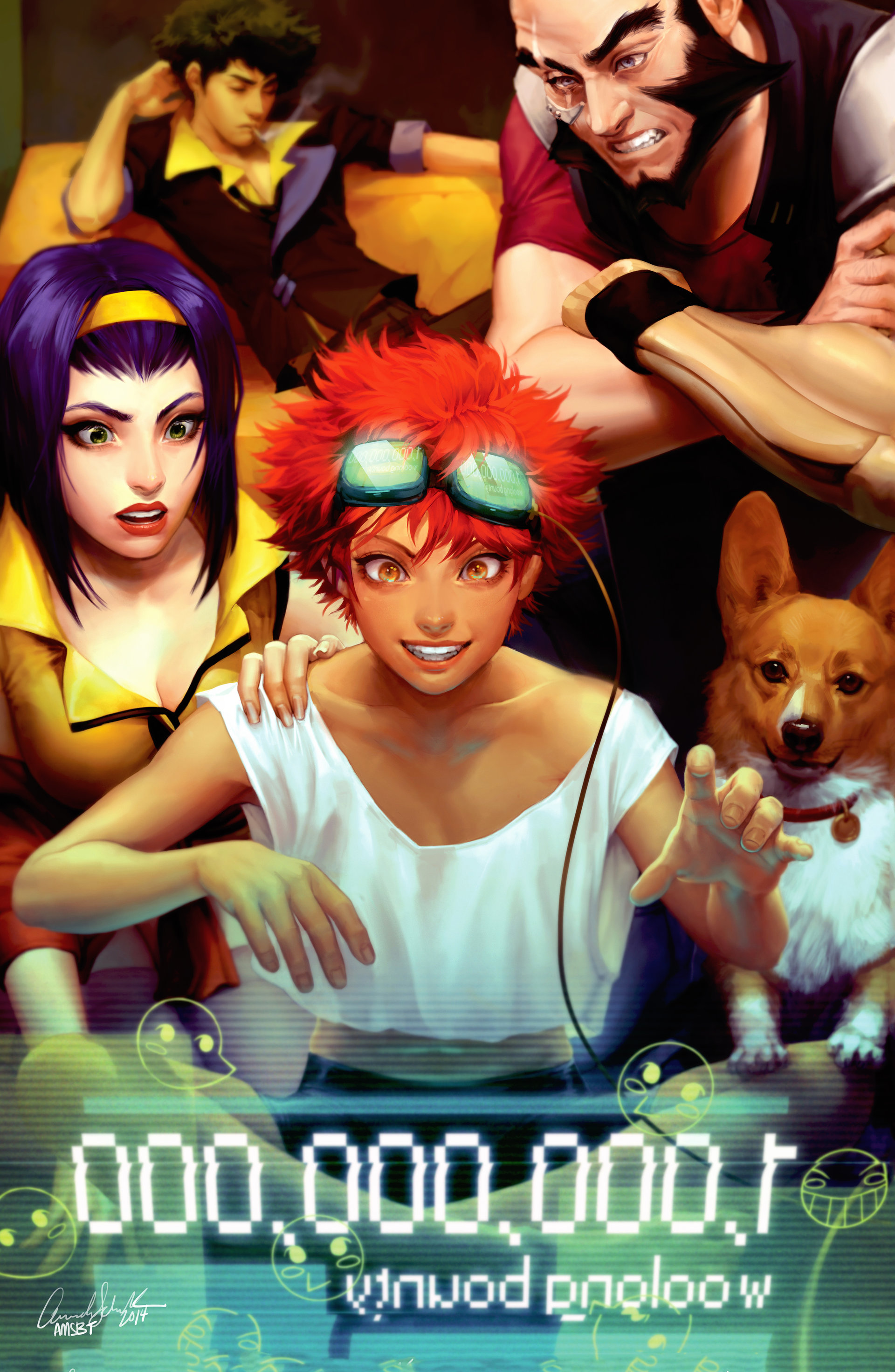 Amanda Schank Women Men Cowboy Bebop Brunette Redhead Dog Faye Valentine Spike Spiegel Jet Black Edw 1920x2944