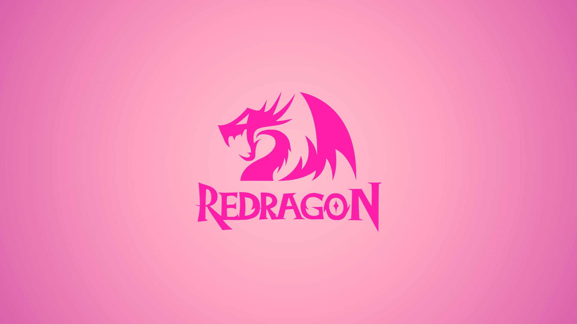 Redragon PC Gaming Logo Pink Background 1920x1080